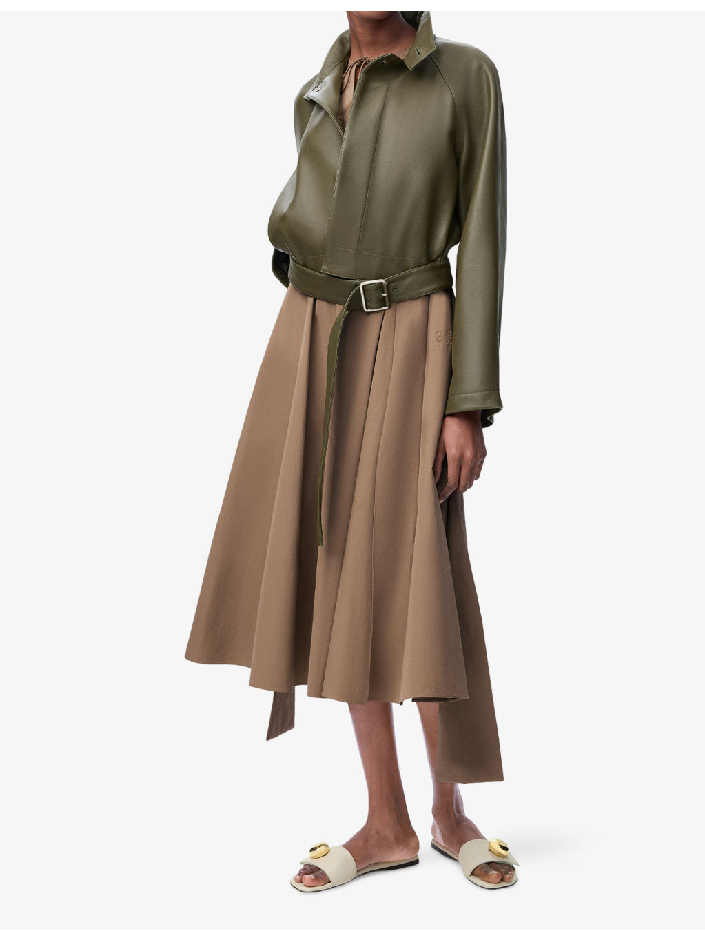Wrap-Tie Sleeveless Cotton Midi Dress - 2