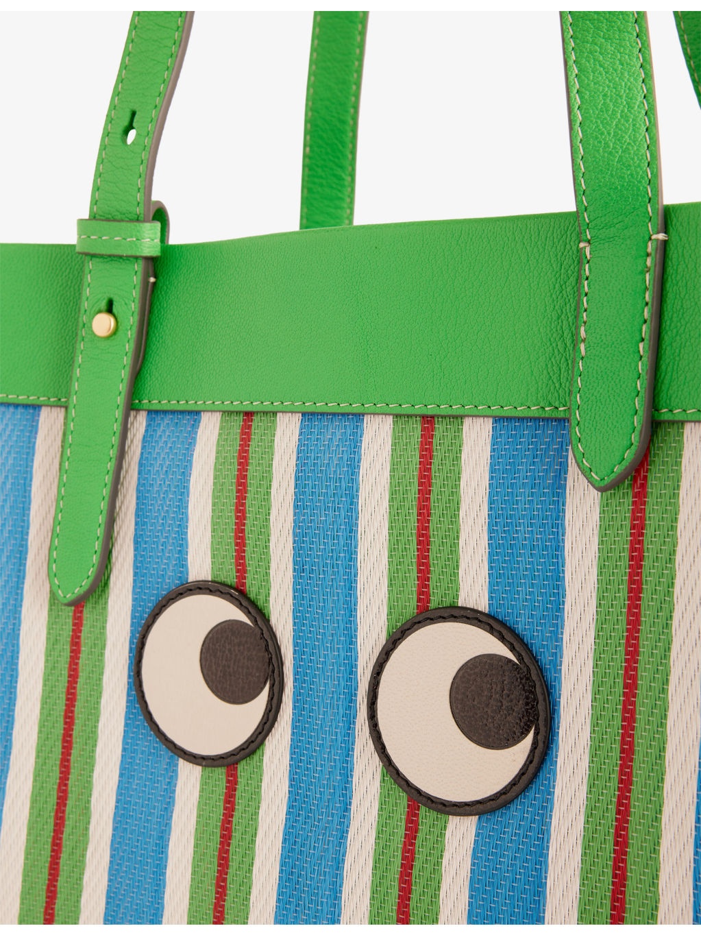 E/W Eyes Striped Mesh Tote Bag - 3