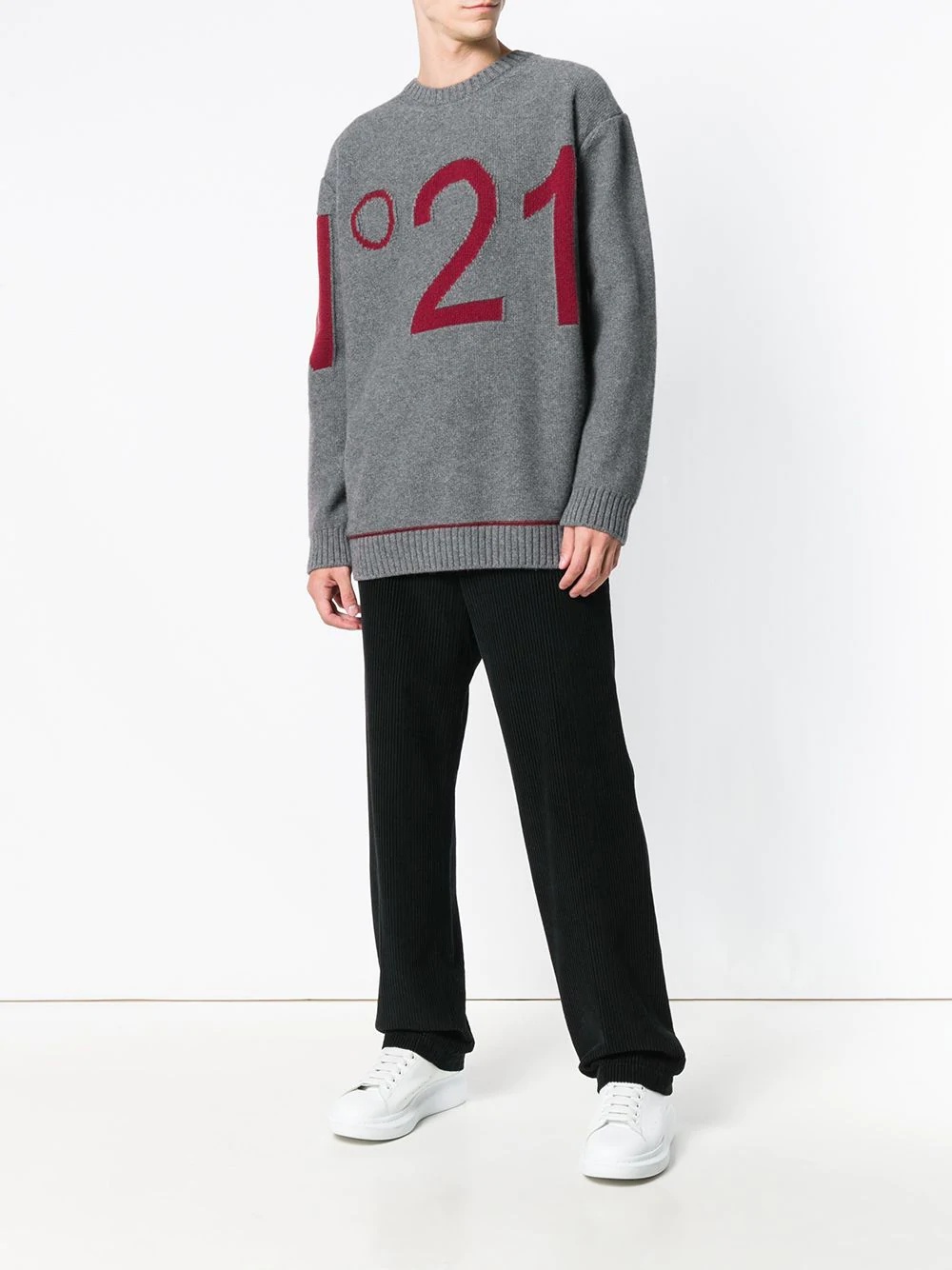 logo knit sweater - 2