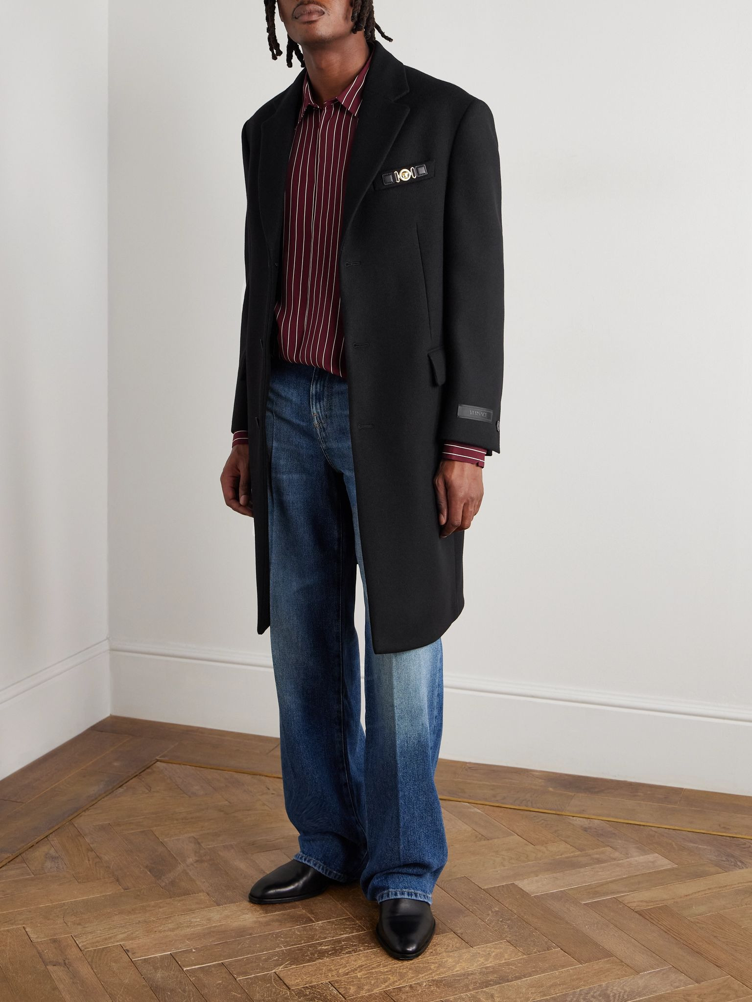 Virgin Wool Overcoat Black - 2