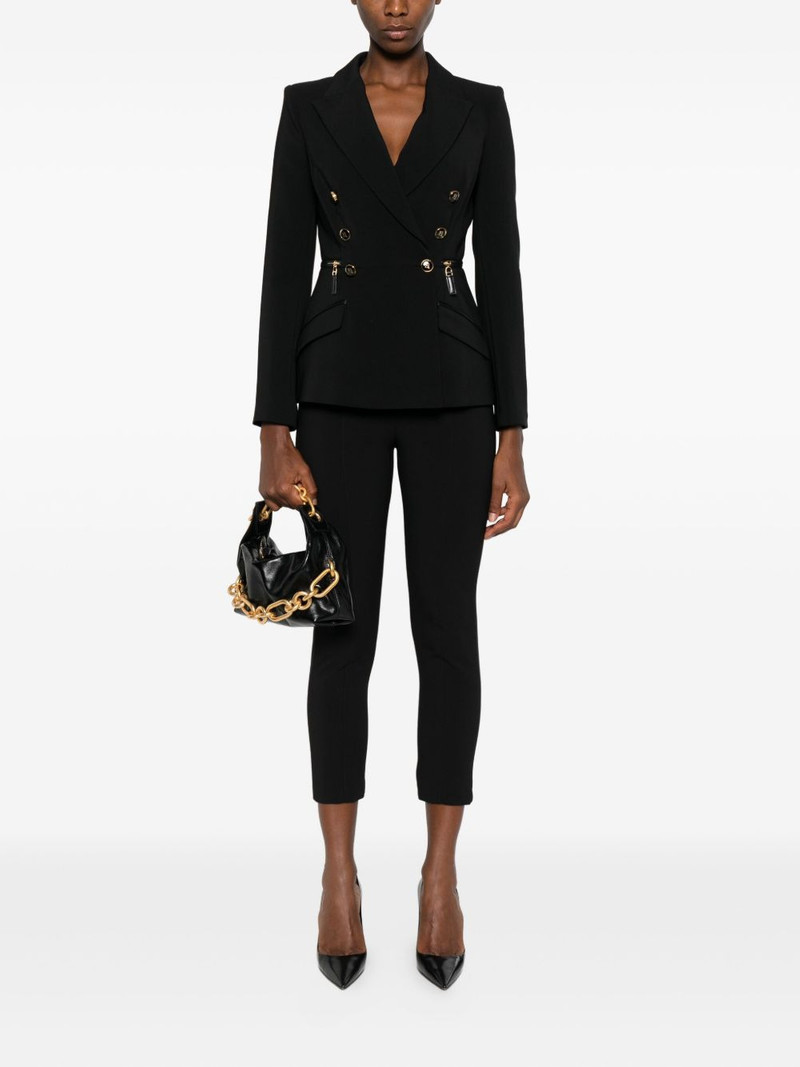 ELISABETTA FRANCHI double-breasted zip-detail blazer outlook