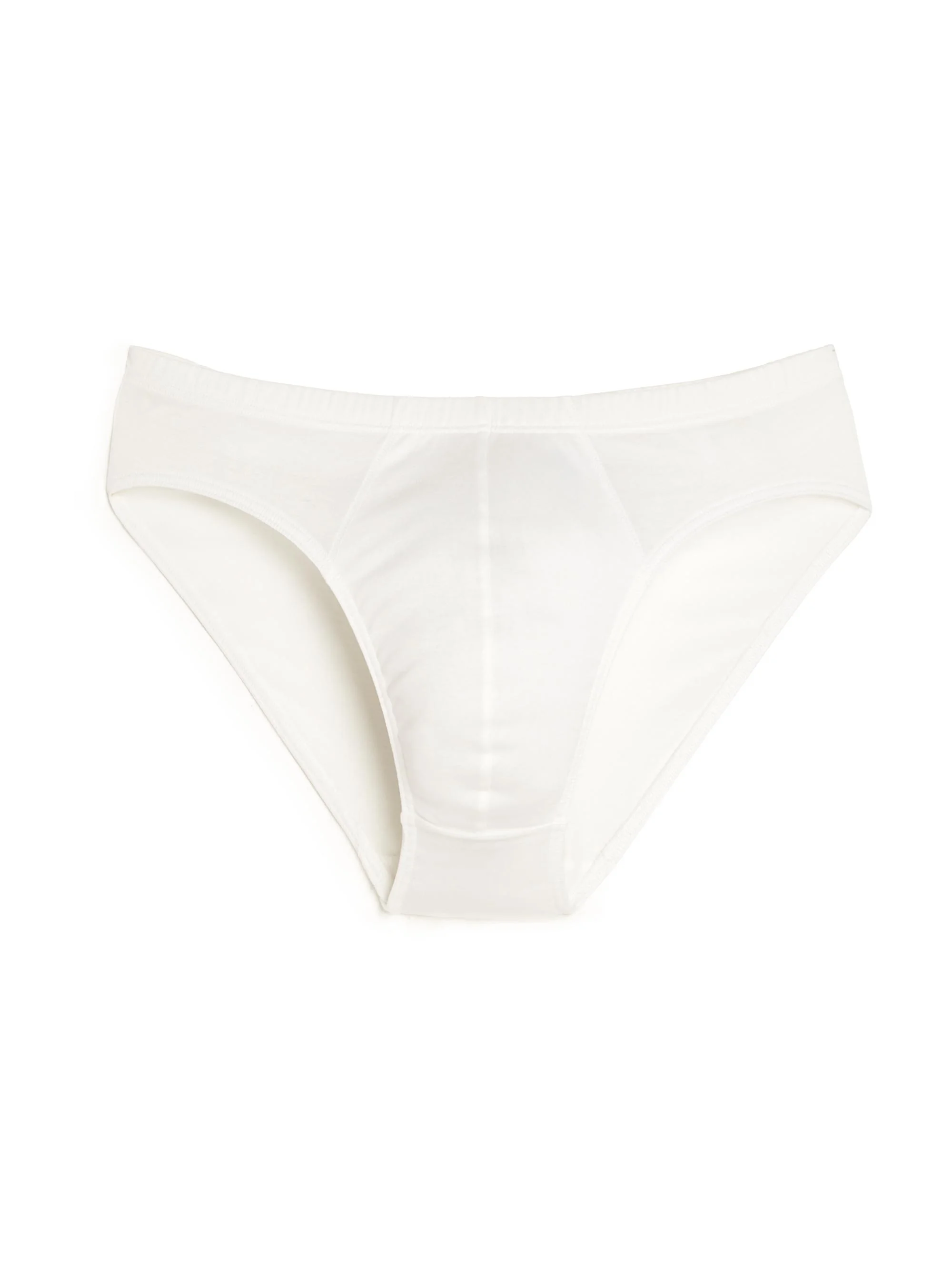 Cotton Sporty Three-Quarter Briefs - White - 1