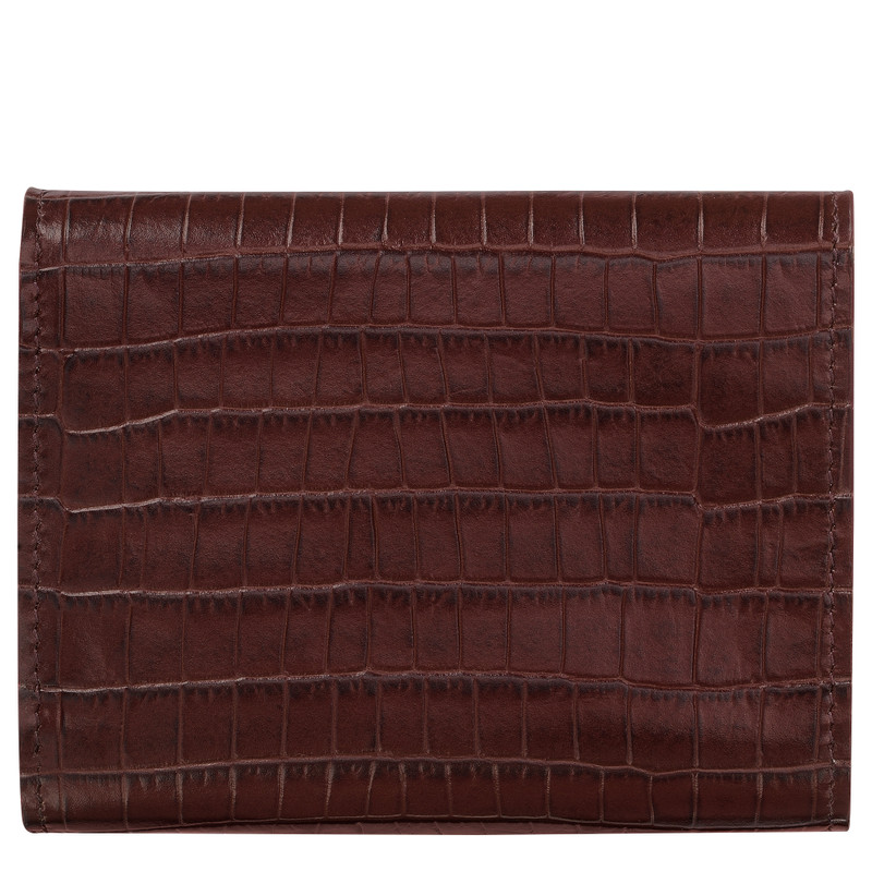 Longchamp Longchamp Pocket Compact wallet Mocha - Leather outlook