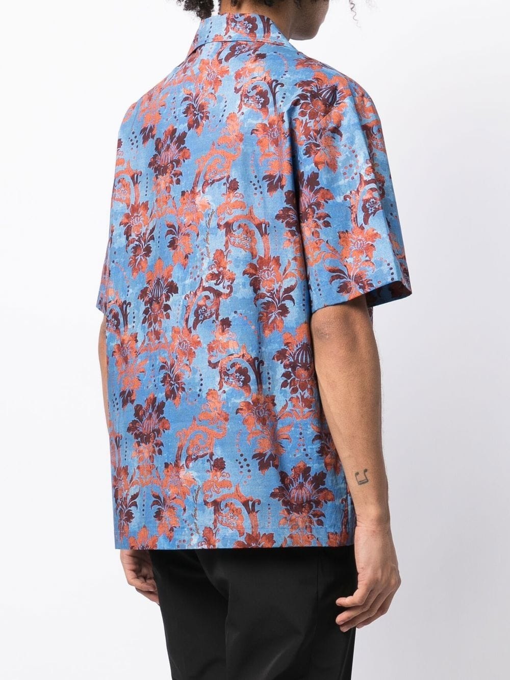 floral-print short-sleeved shirt - 4