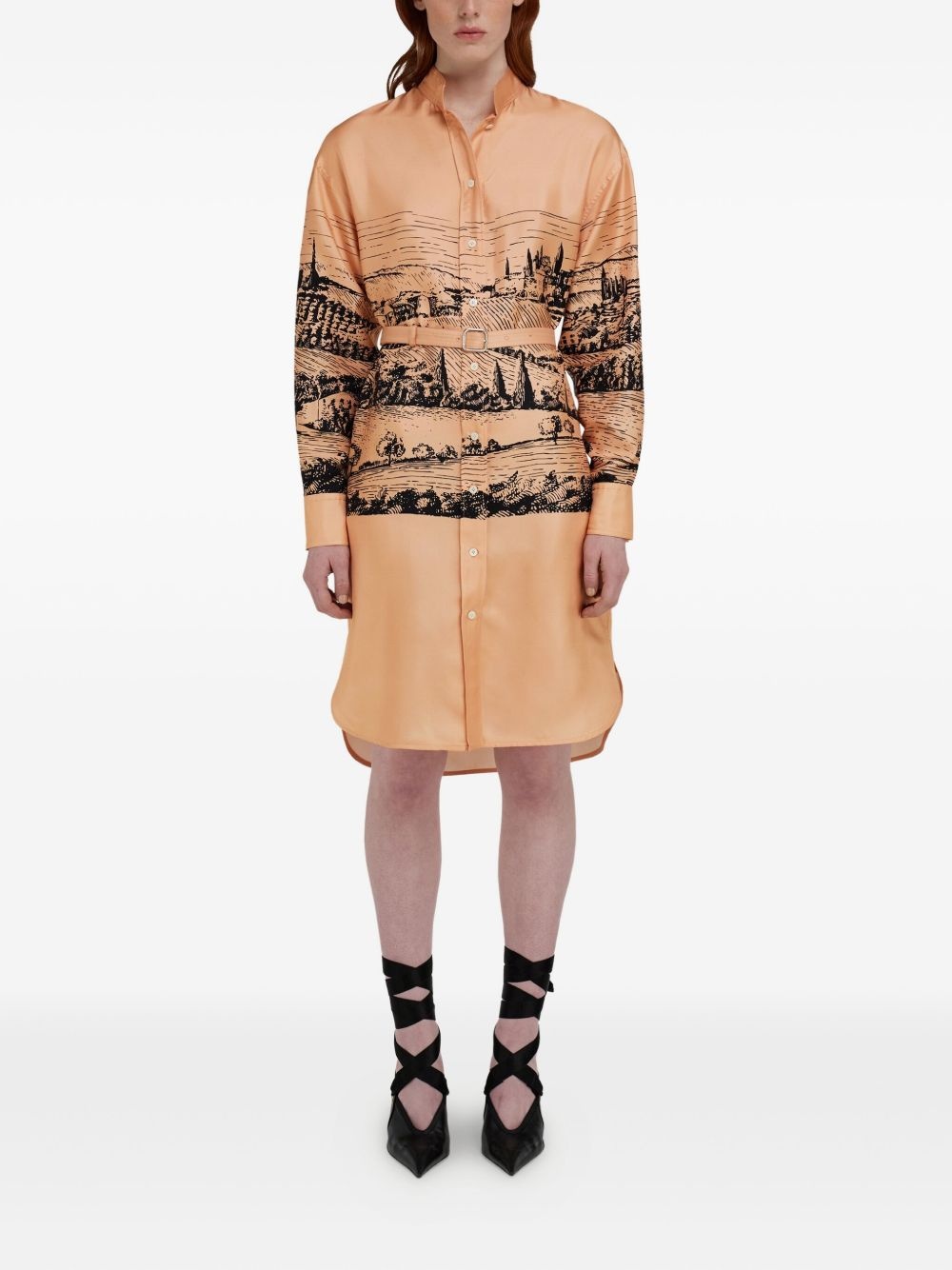 printed shirt dress - 3