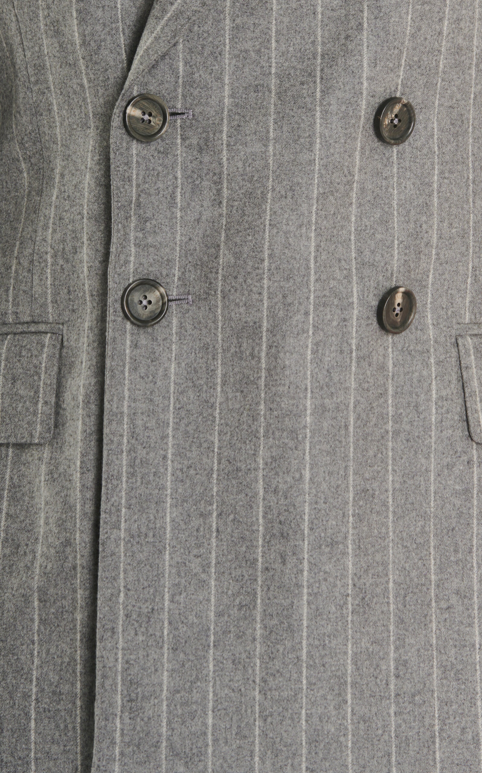 Polo Ralph Lauren double-breasted pinstriped wool suit - Grey