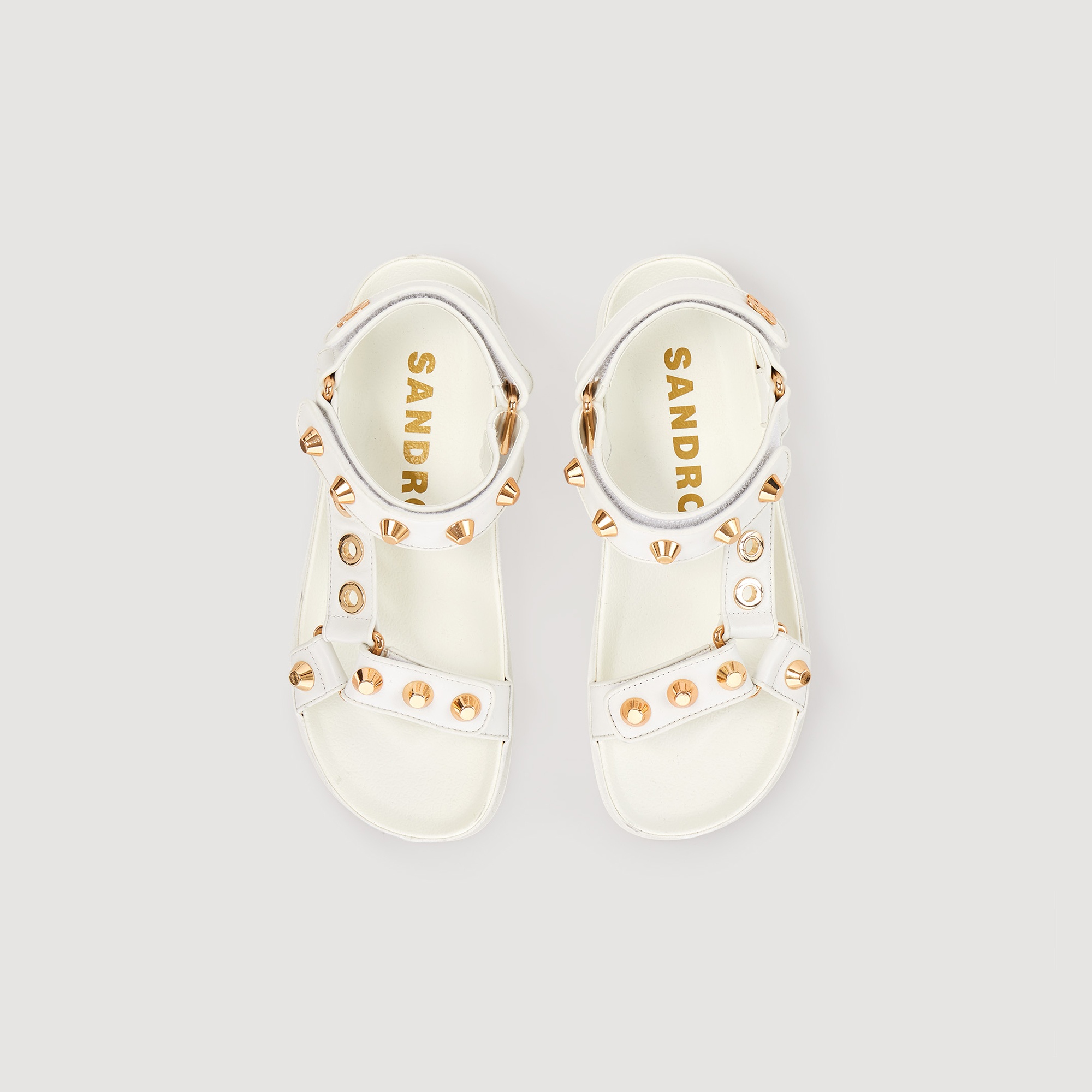 Studded leather sandals - 3