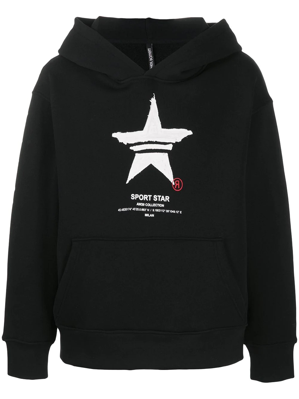 hand-painted Sports Star print hoodie - 1