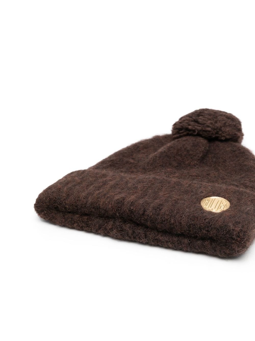 logo-patch ribbed beanie - 2