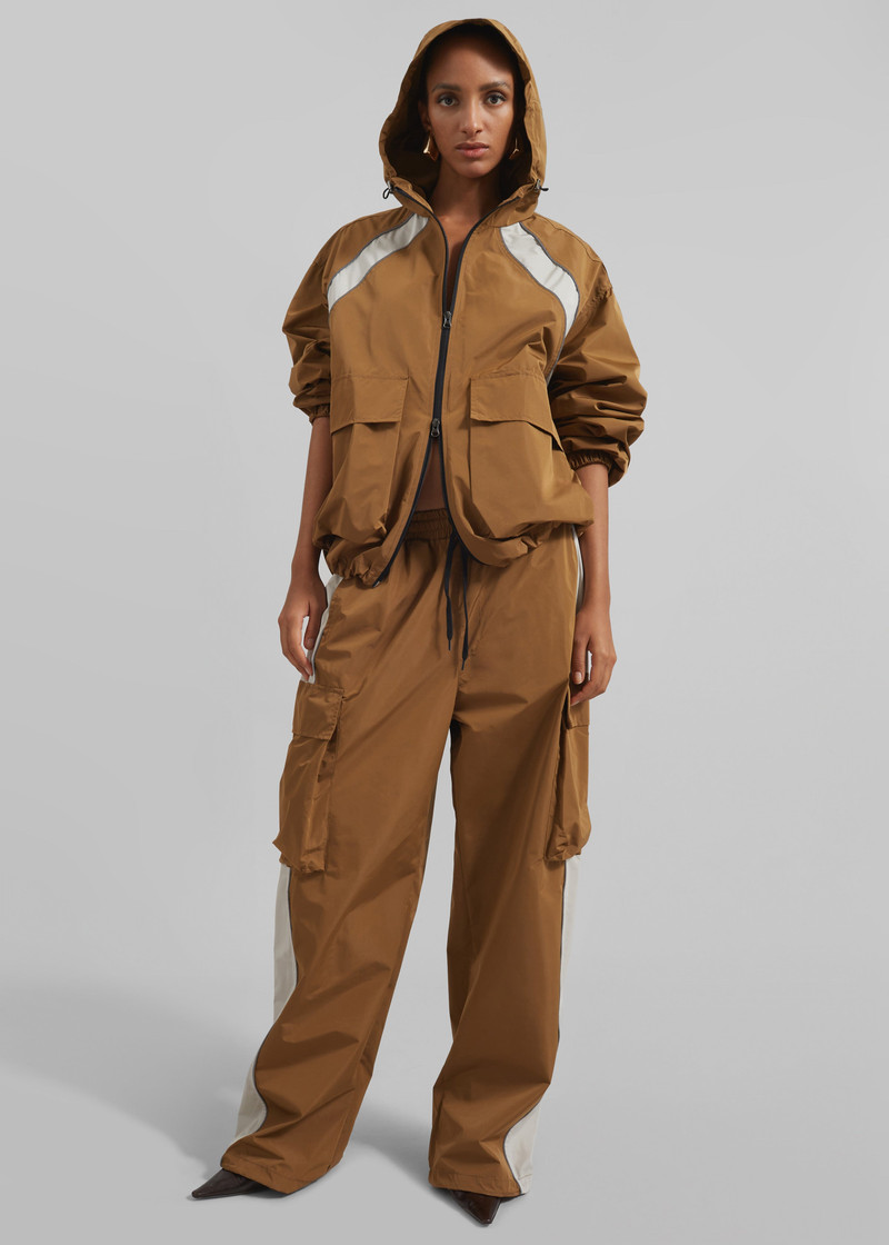 Navan Windbreaker Cargo Jacket - Brown 6