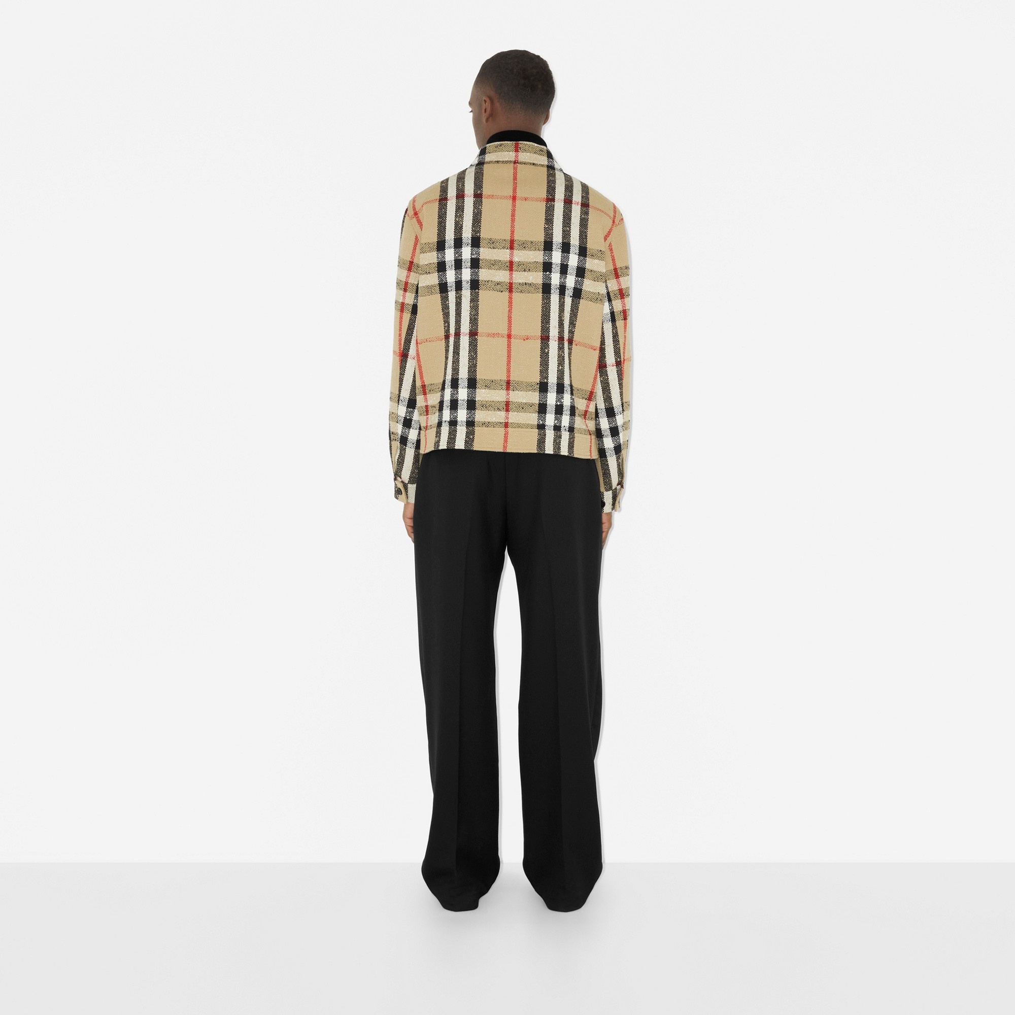 Check Bouclé Harrington Jacket - 4