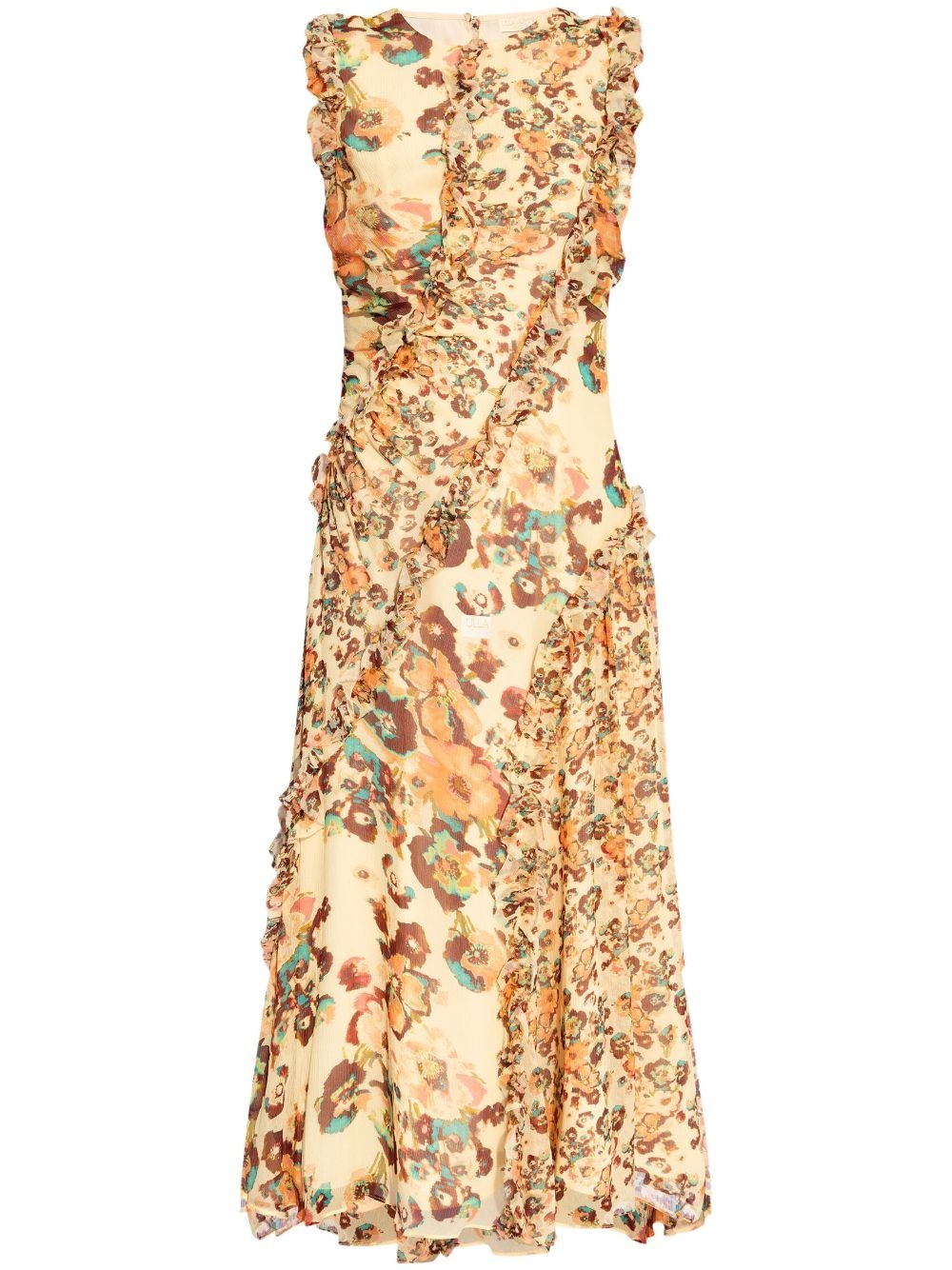 Avrelie floral-print silk dress - 1