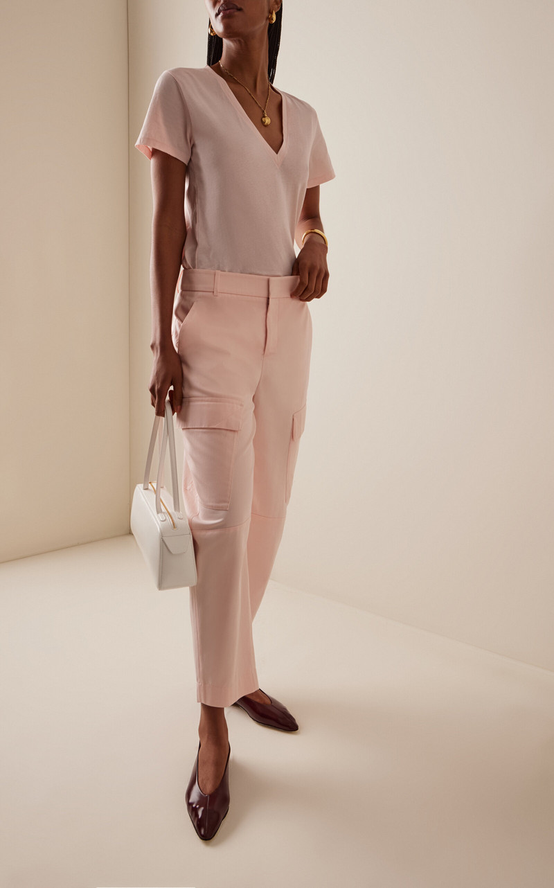 Another Tomorrow Exclusive Cargo Pants light pink outlook