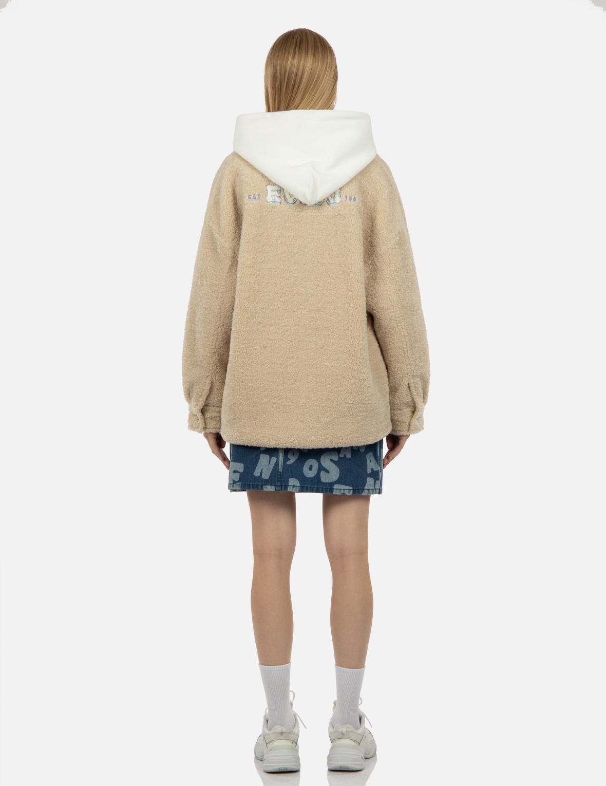 LOGO APPLIQUÉ SHERPA SHIRT JACKET - 5