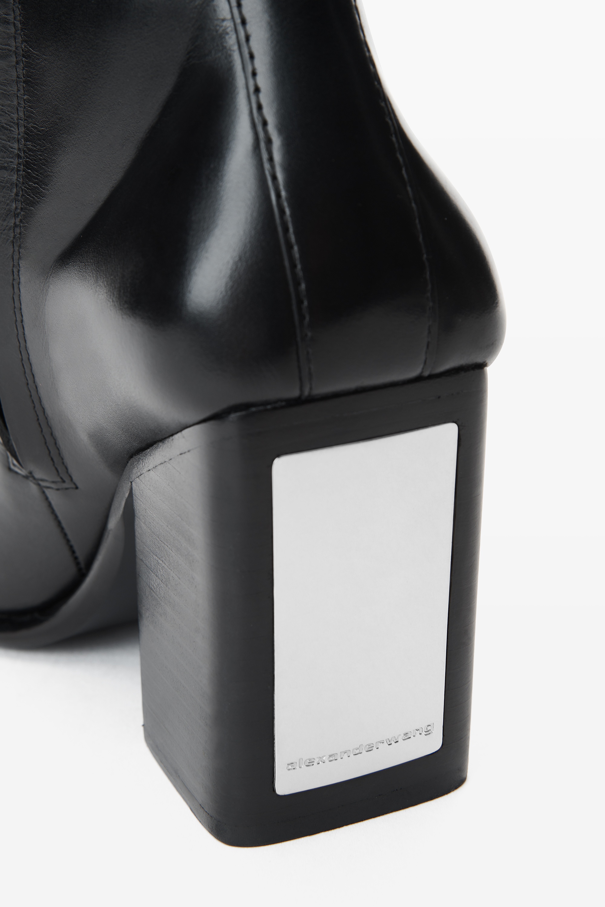 throttle 95mm knee-high boot in leather - 5