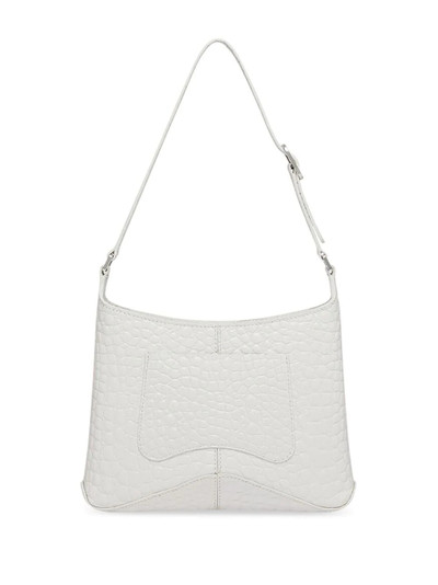 BALENCIAGA small embossed crocodile-effect shoulder bag outlook