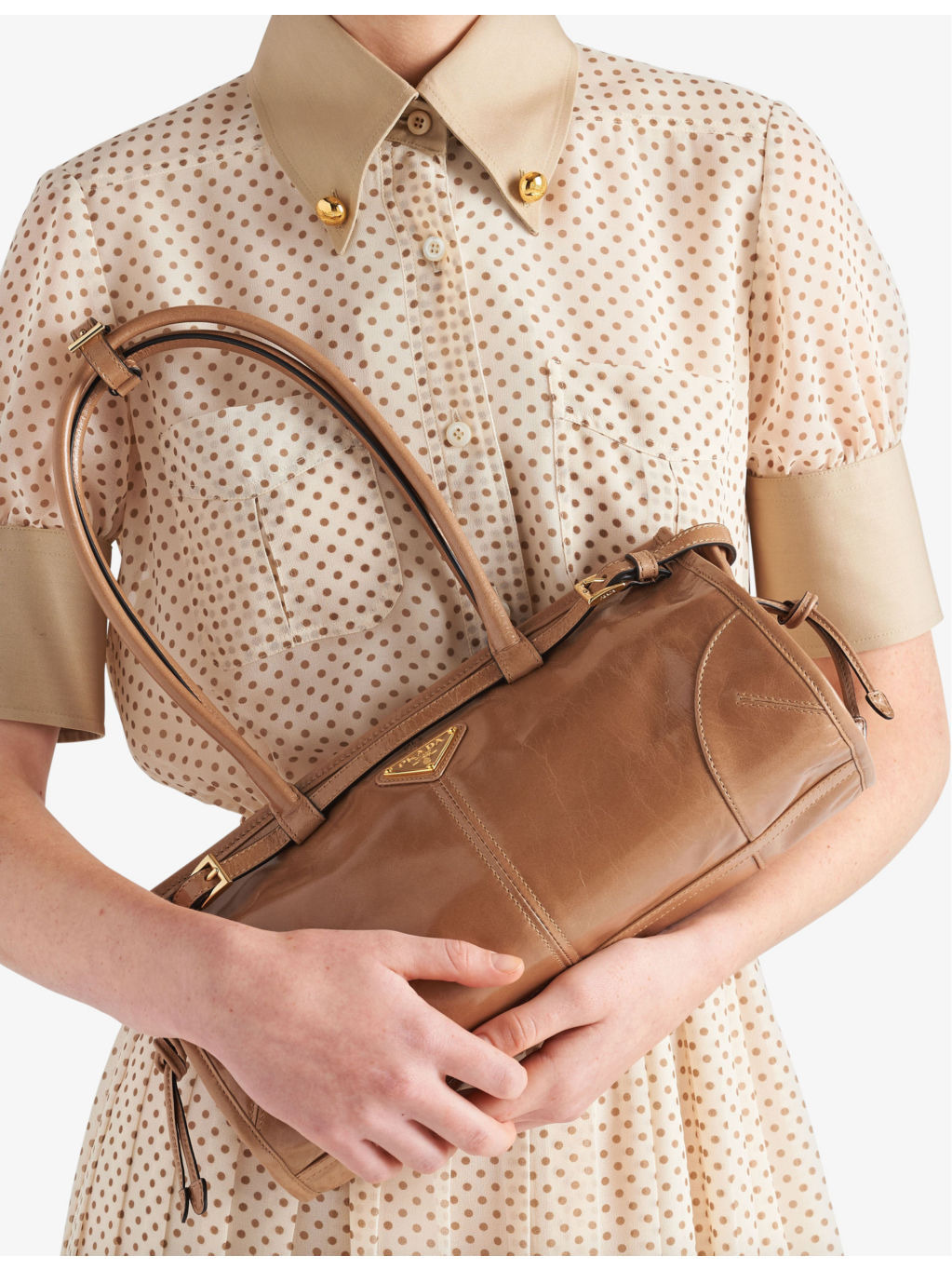 Brand-plaque medium leather shoulder bag - 3