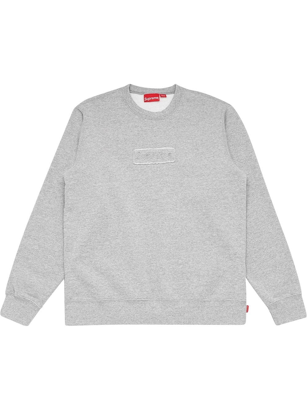 cutout logo crew-neck sweatshirt - 1