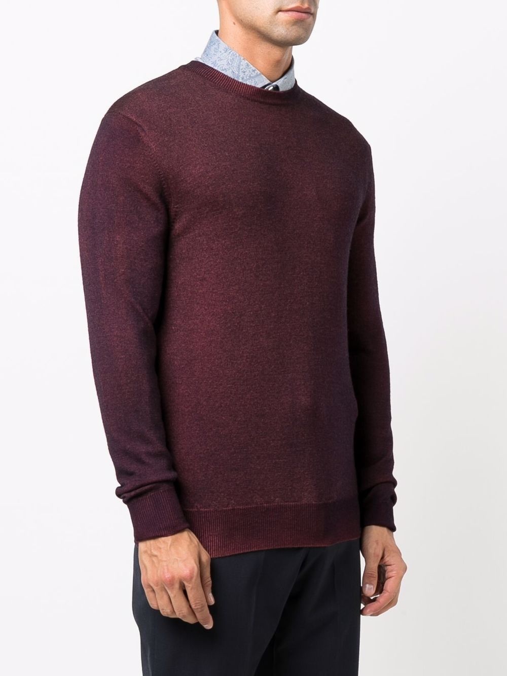 long-sleeved virgin wool jumper - 4