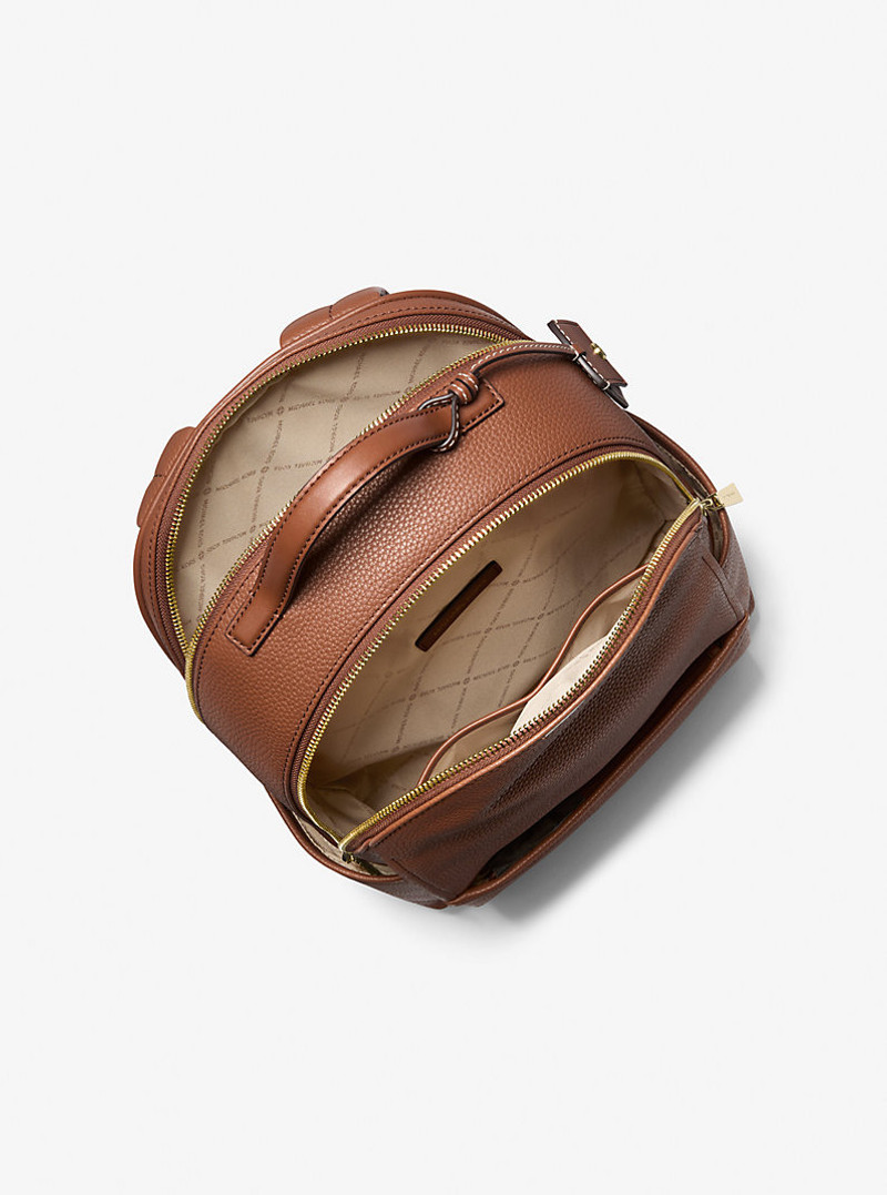 MICHAEL KORS Sable Medium Pebbled Leather Backpack outlook