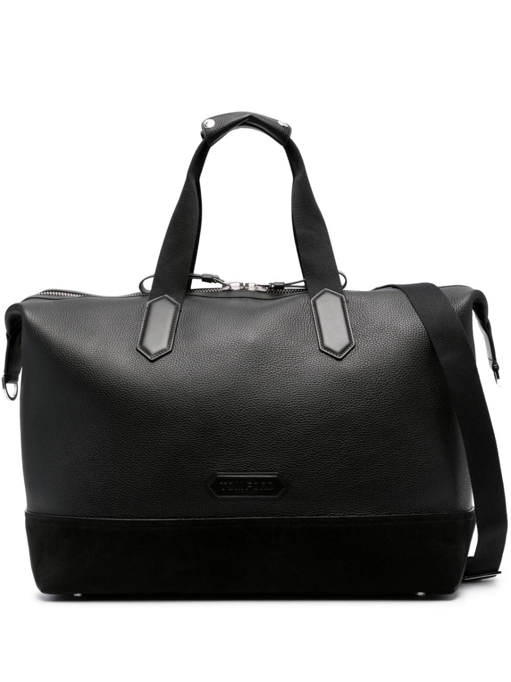 logo-patch pebbled holdall - 1