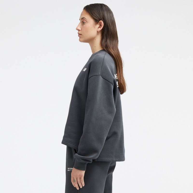 Linear Heritage Brushed Back Fleece Crewneck 2