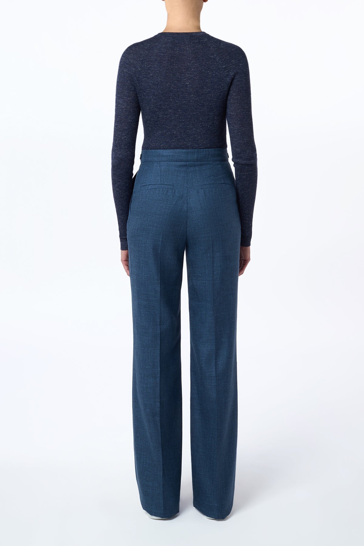 Anges Knit Henley in Navy Cashmere Silk with Hemp - 5