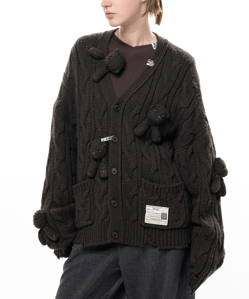 "PINK HOUSE x MMY" Bear Motif Knit Cardigan 5
