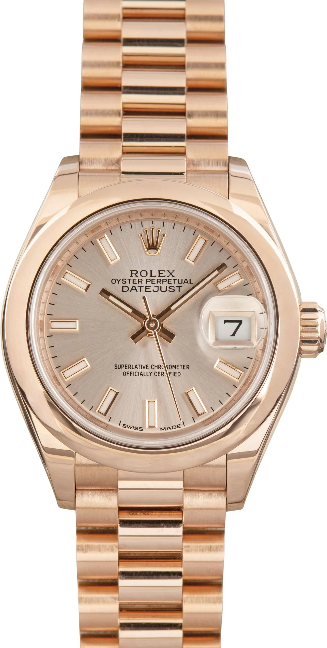 Rolex Lady Datejust 18k Everose Gold 279165 Silver Dial - 1