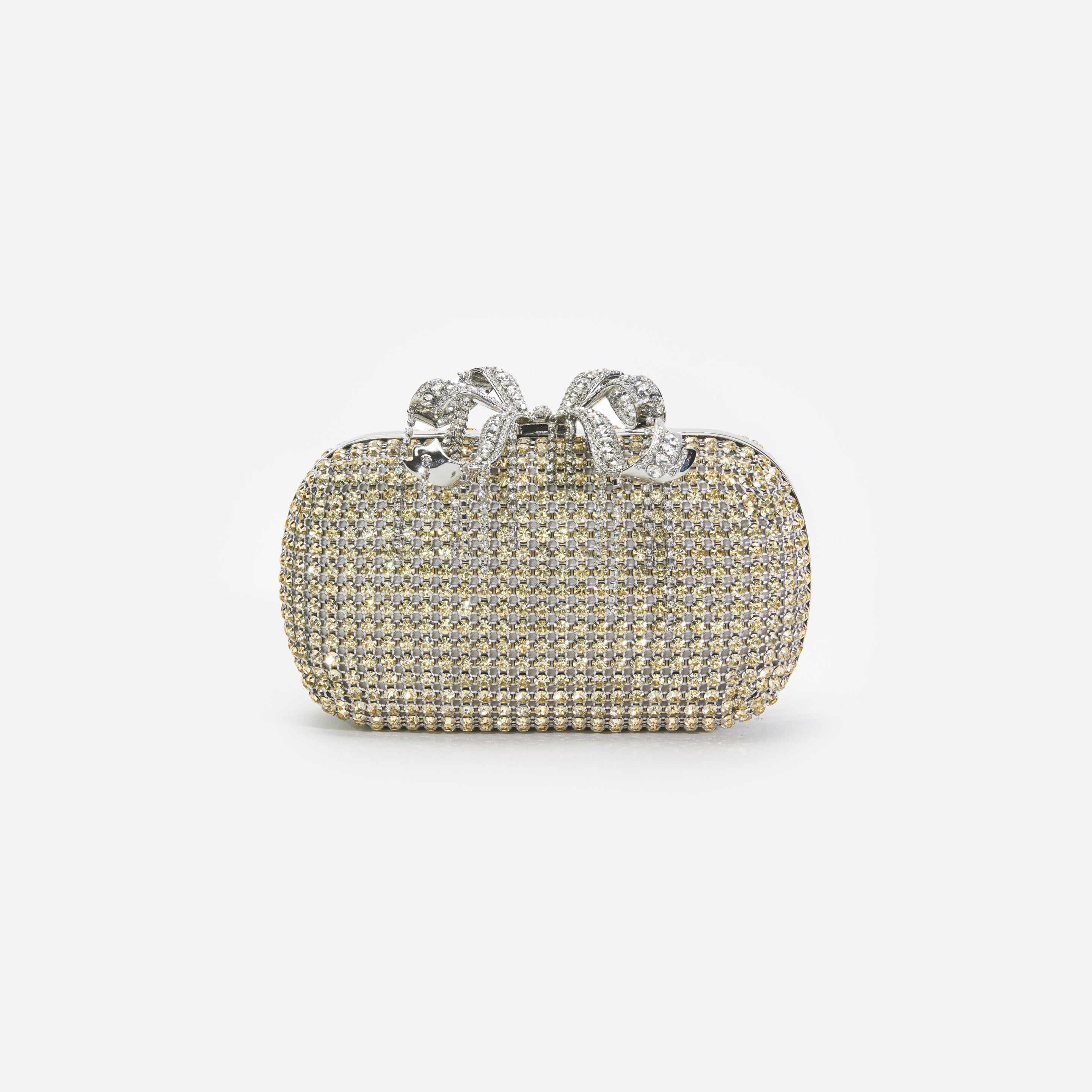 Champagne Chainmail Clutch Bag - 1
