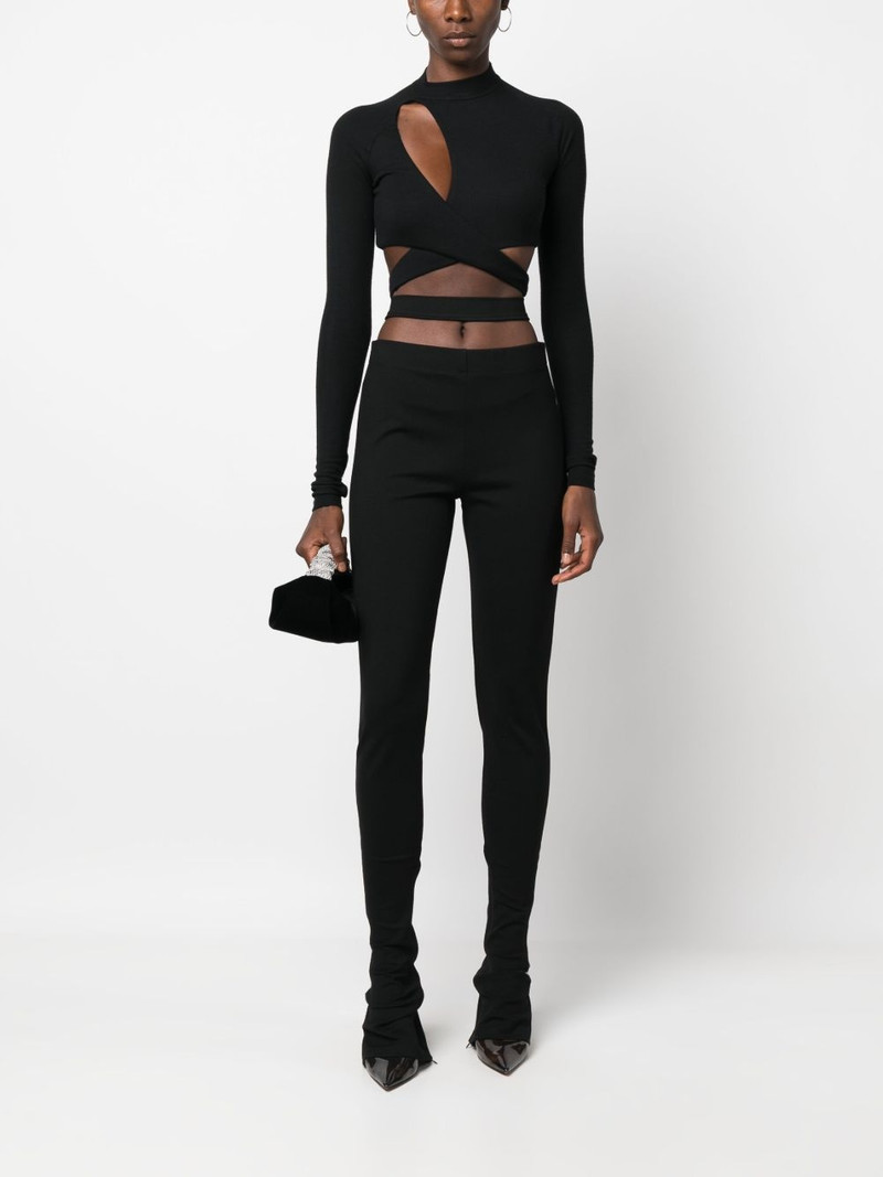 ANDREĀDAMO cut-out flared trousers outlook