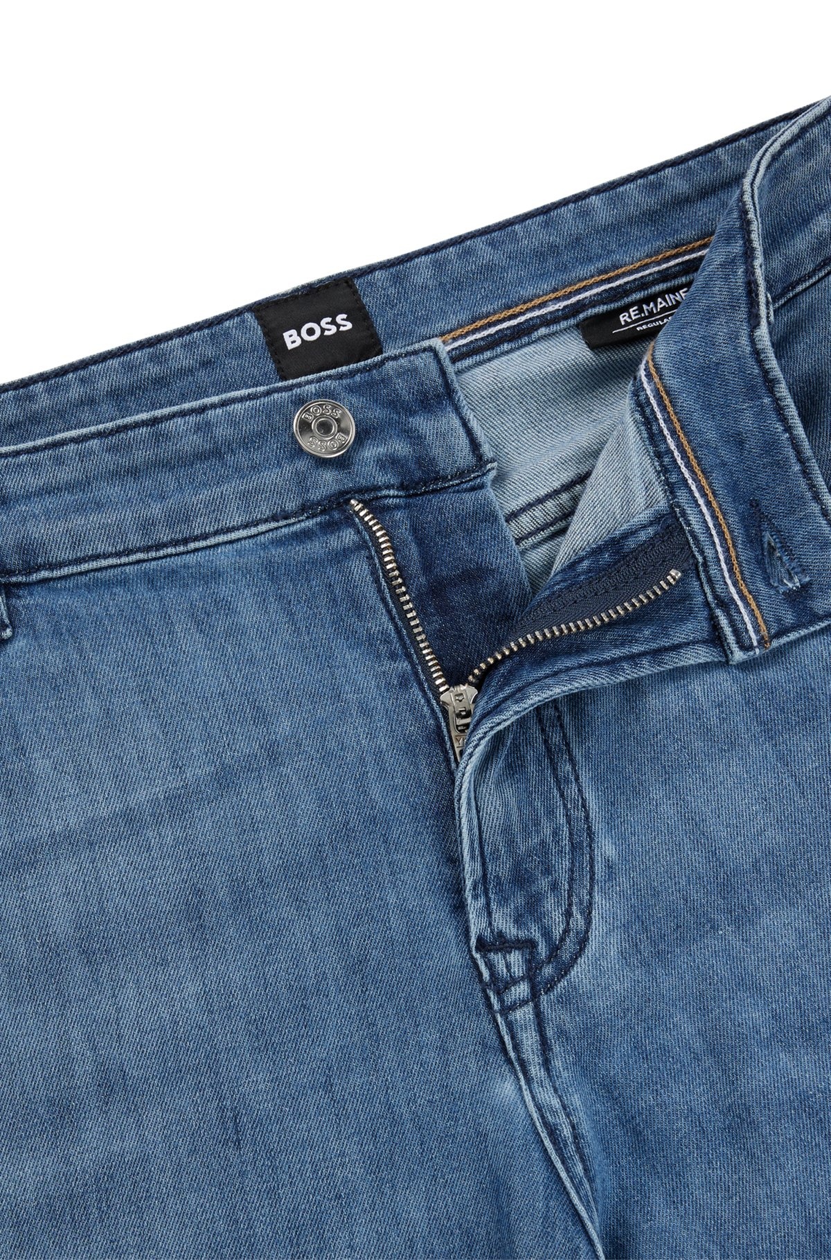 REGULAR-FIT JEANS IN BLUE COMFORT-STRETCH DENIM - 6