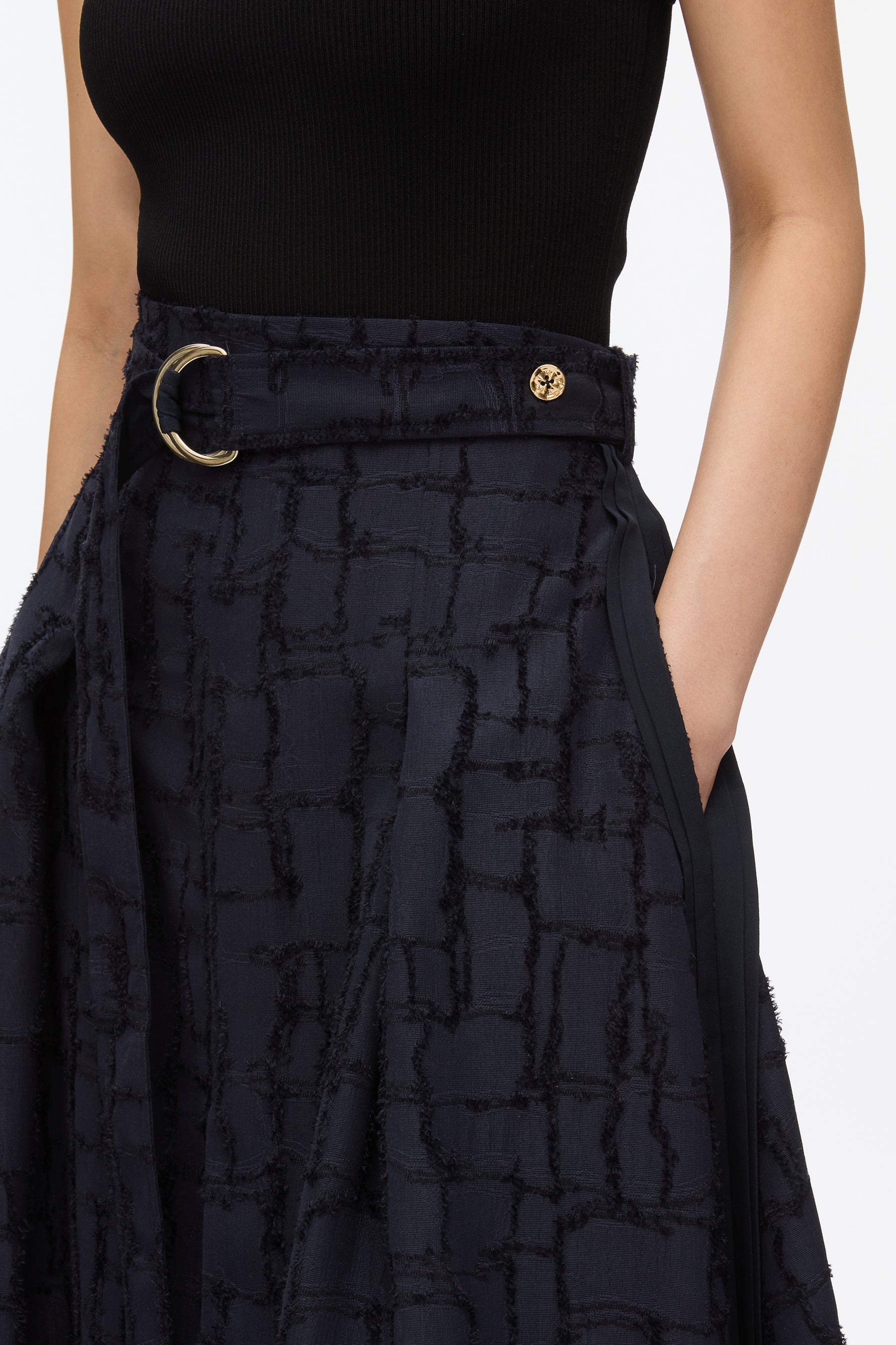 Check Fil Coupe Skirt - 6