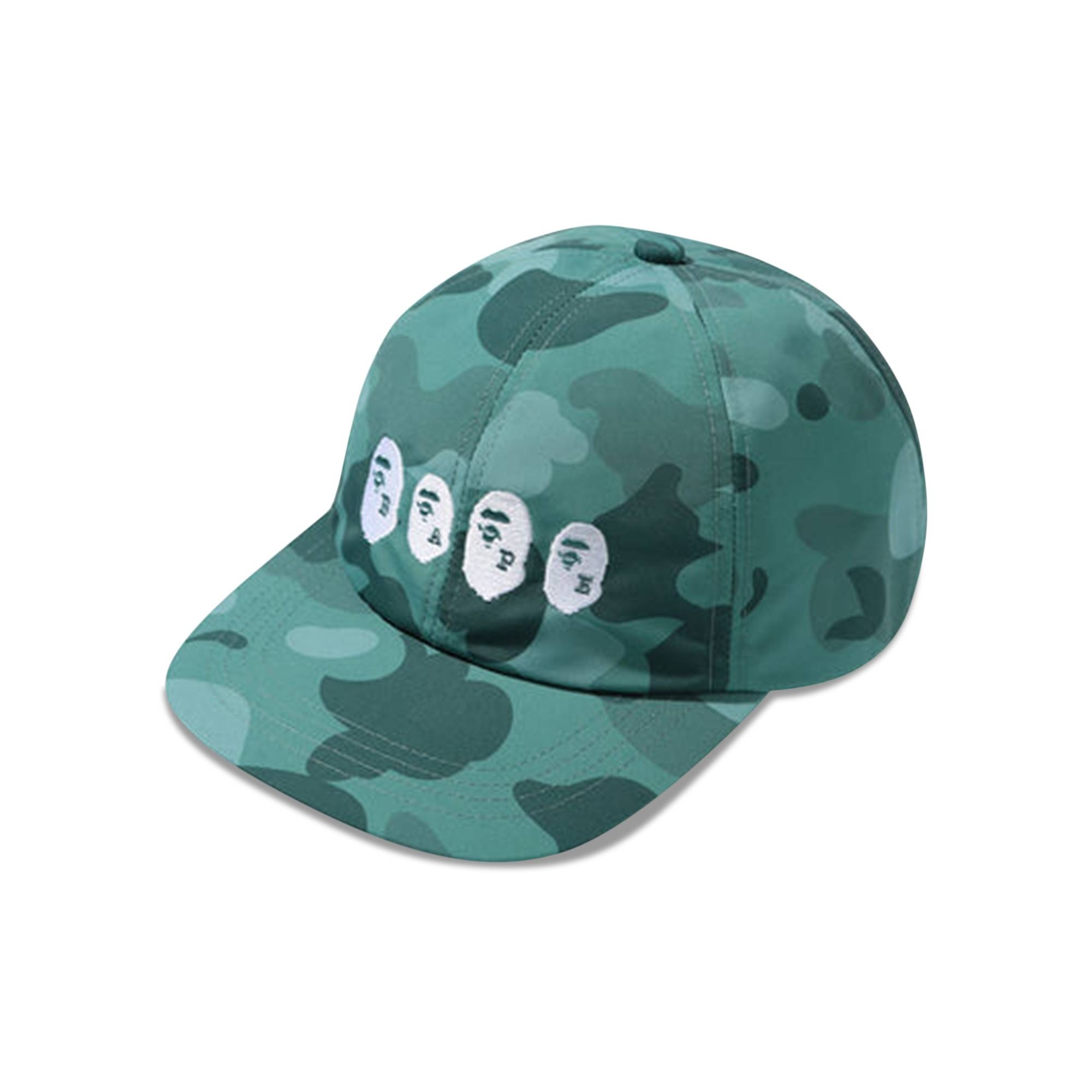 【A BATHING APE】COLOR CAMO APE HEAD ONE POINT PANEL CAP A BATHING APE® BAPE Color Camo Ape Head Panel Cap 'Green