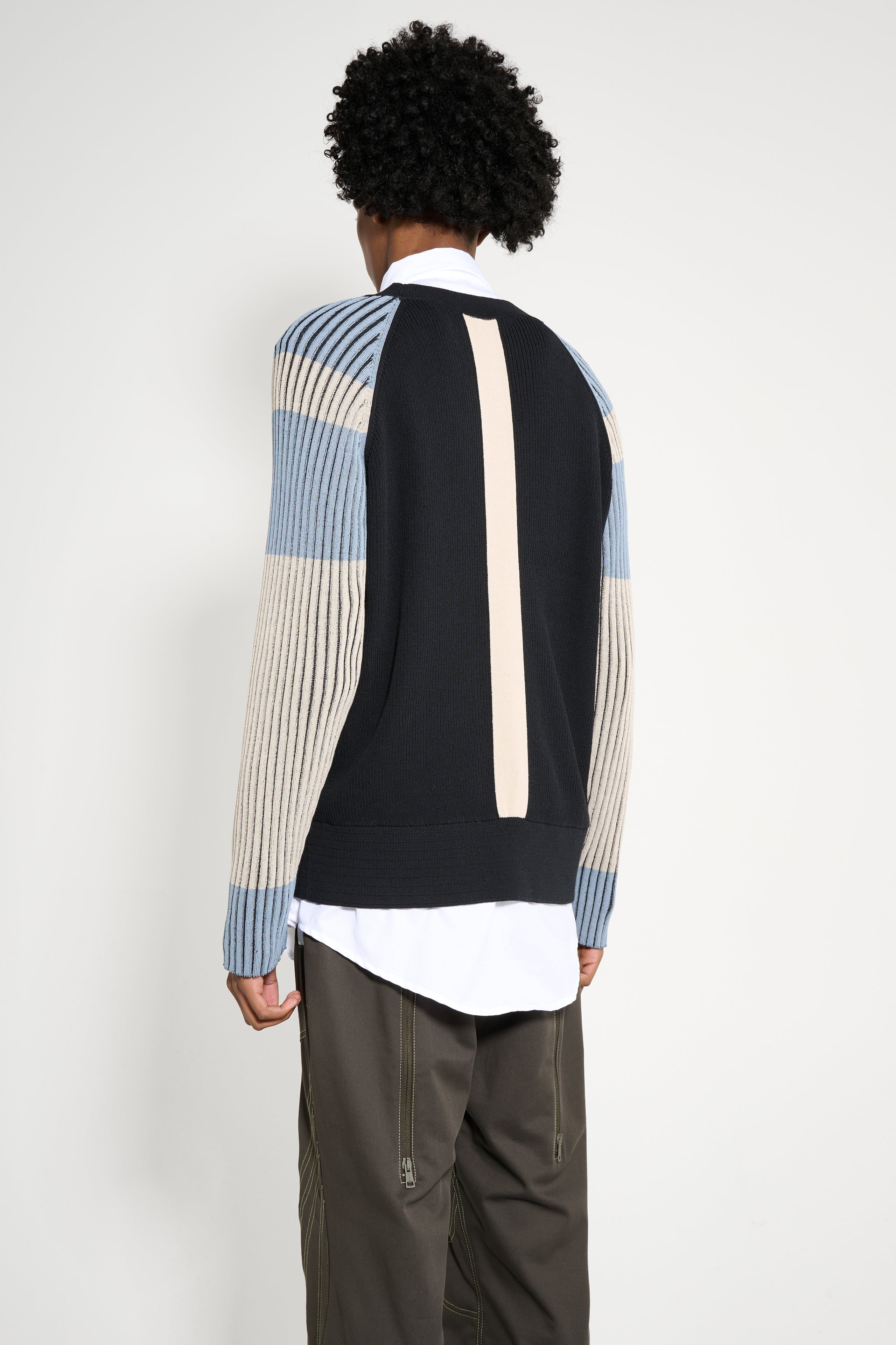 KIKO KOSTADINOV INEX CARDIGAN BLACK / ALMOND / DUSTY BLUE - 4