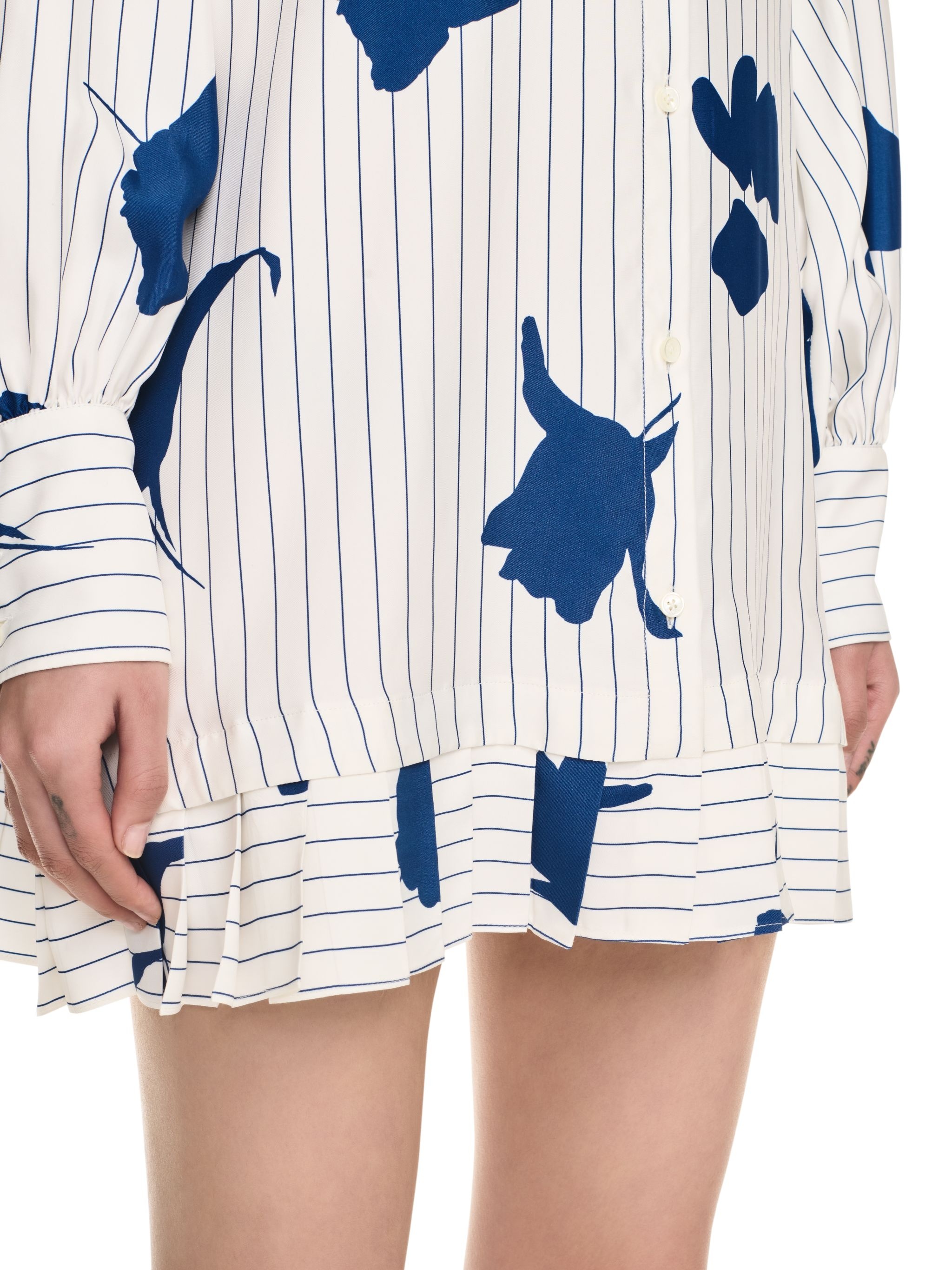 Stripe Flwr Vi Pleat Dress - 5