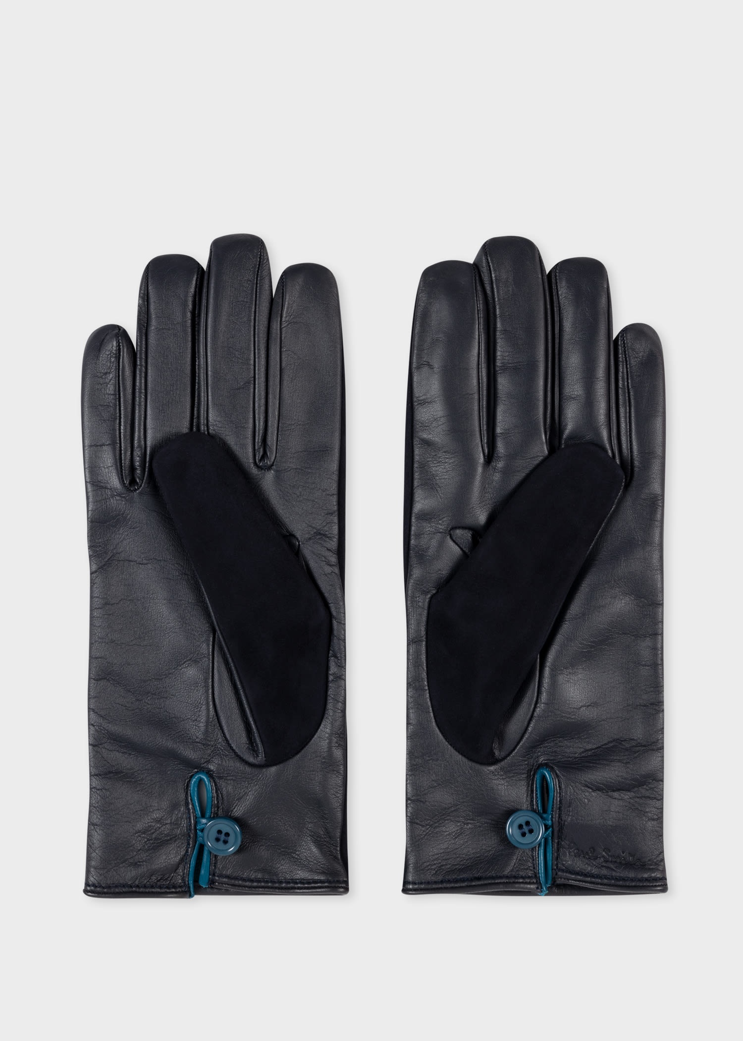 Leather Contrast Gloves - 2