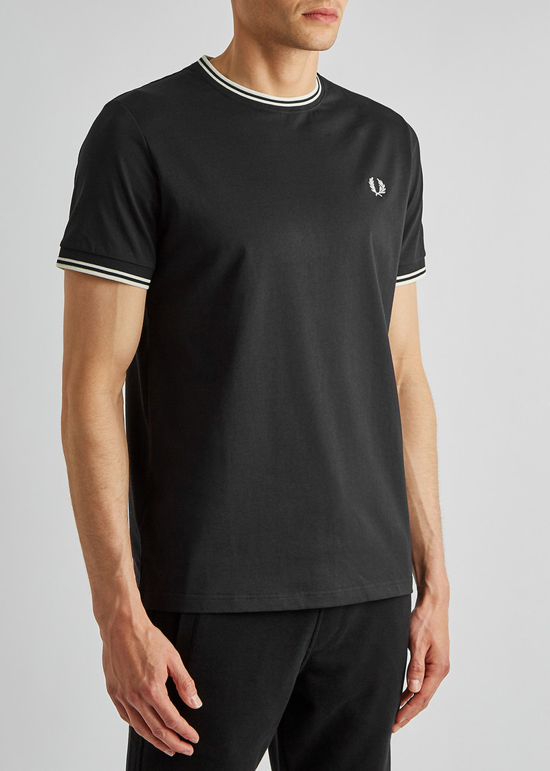 Fred Perry M1588 black cotton T-shirt outlook