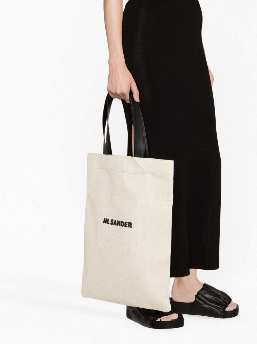 logo-print canvas tote bag - 3