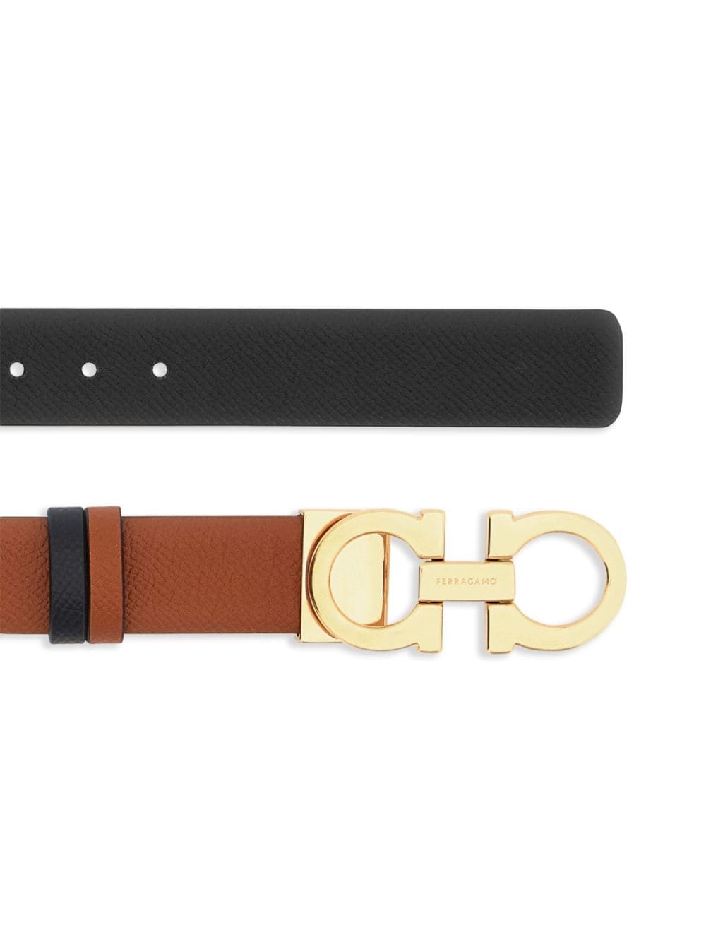 reversible Gancini leather belt - 2