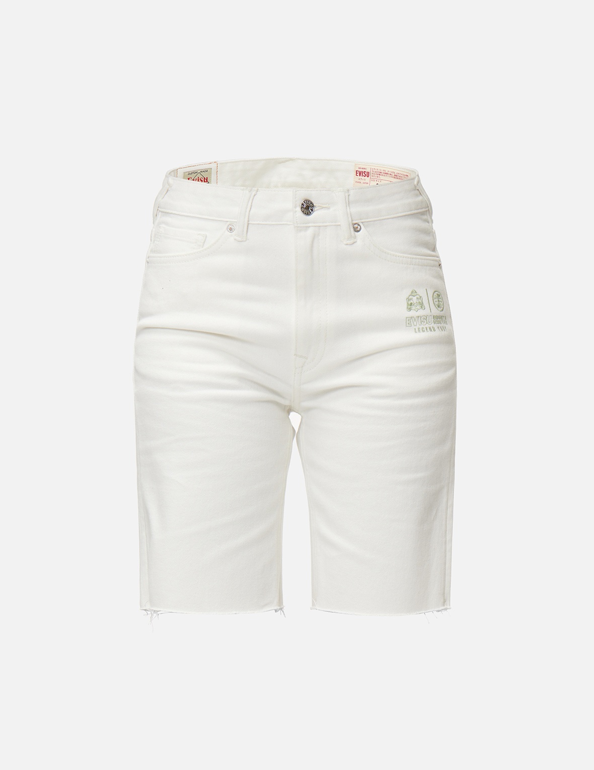 DAICOCK WHITE DENIM SHORTS - 2