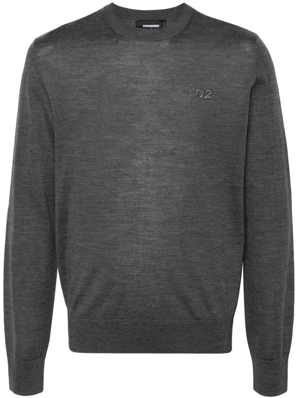 embroidered-logo ribbed jumper - 1