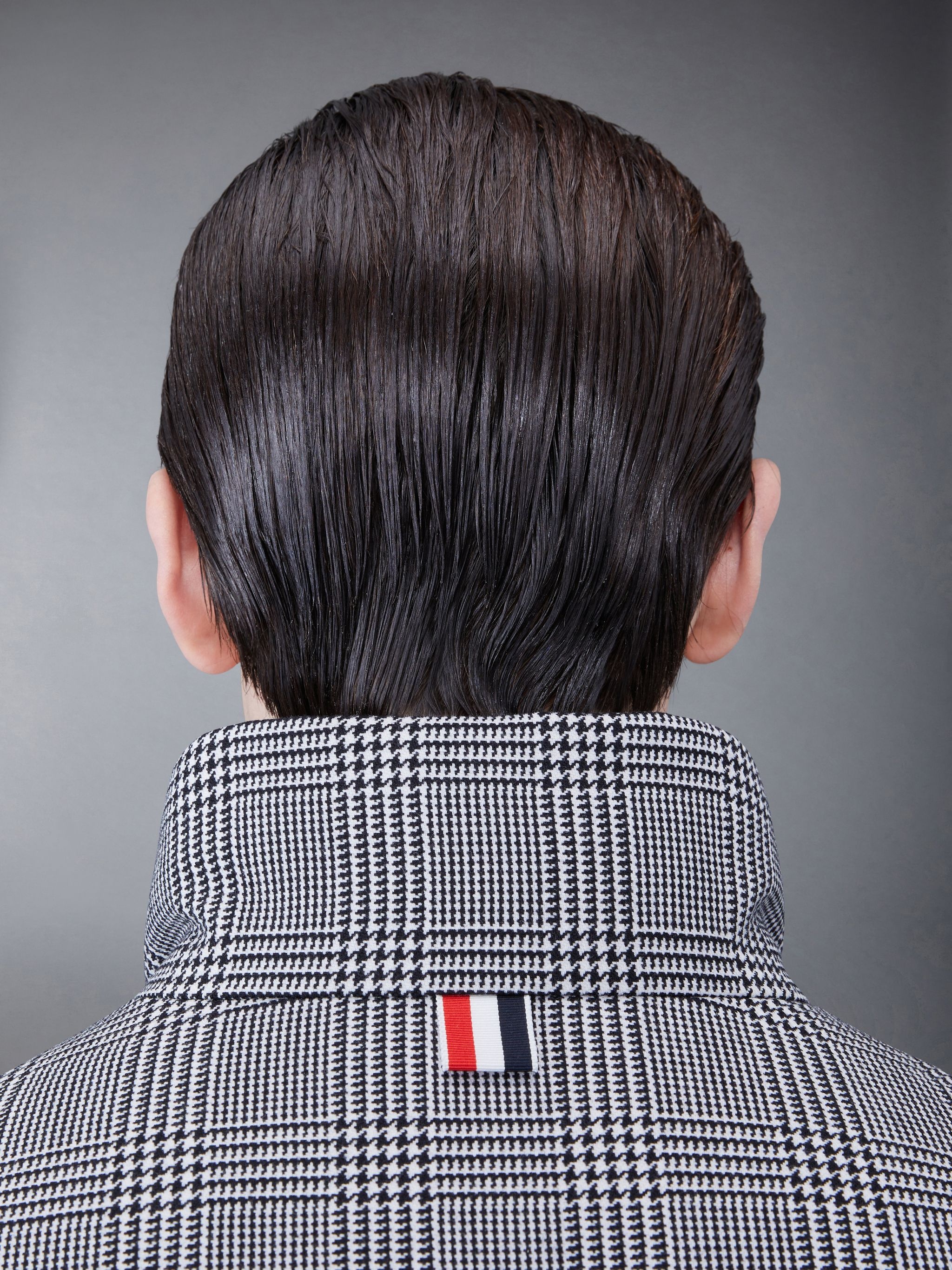 Prince of Wales Heavy Suiting 4-Bar Reversible Funnel Neck Jacket - 4