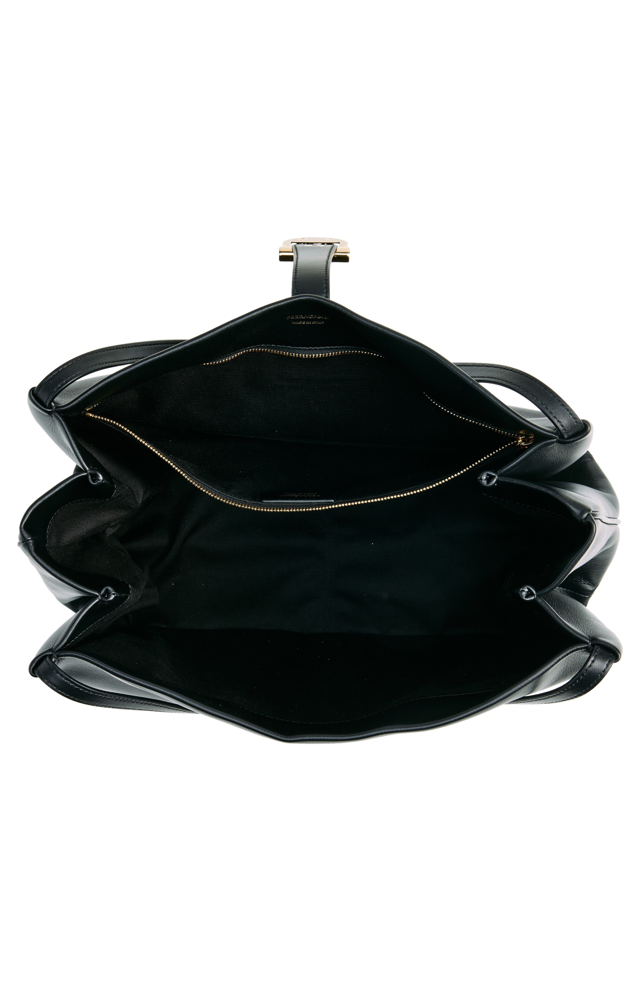 FERRAGAMO Medium Lily Leather Tote in Nero at Nordstrom - 5