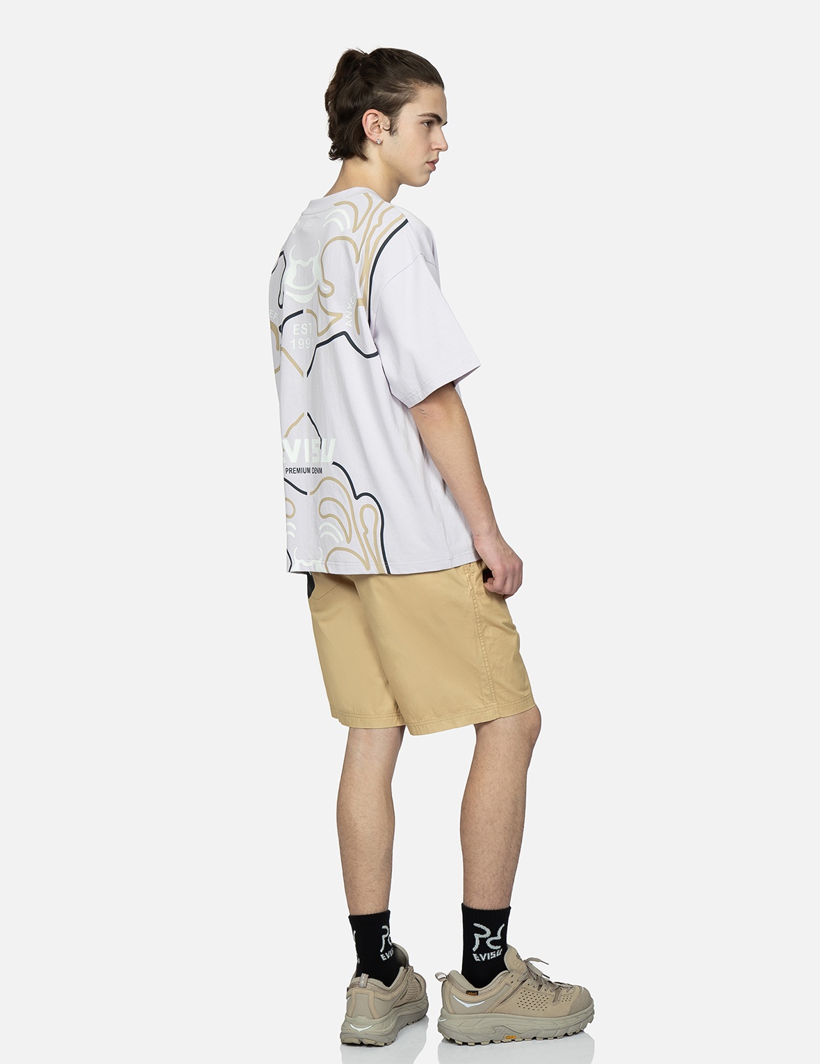 SEAGULL EMBROIDERY WOVEN SHORTS - 3