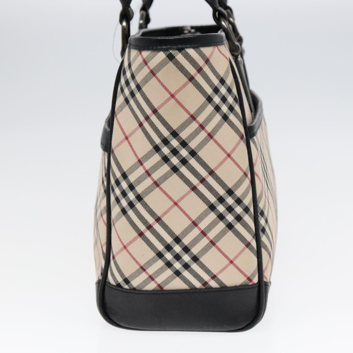 Burberry Nova Check Hand Bag Canvas Beige Black - 4