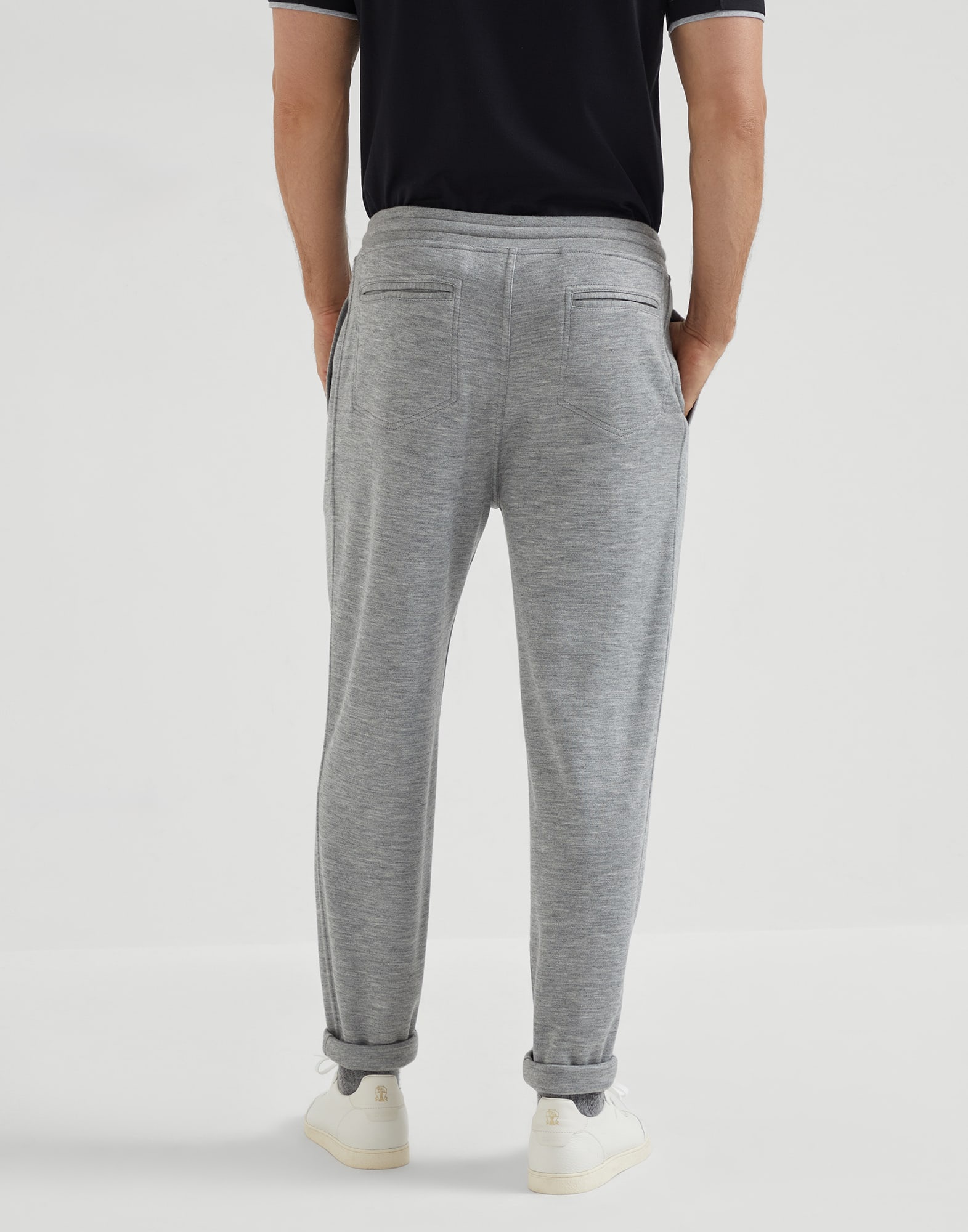 Cashmere and silk French terry trousers - 2
