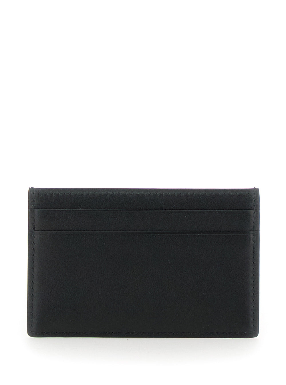 Gucci Men Black Card Holder With Double G Plaque On The Front In Leather Man - 3