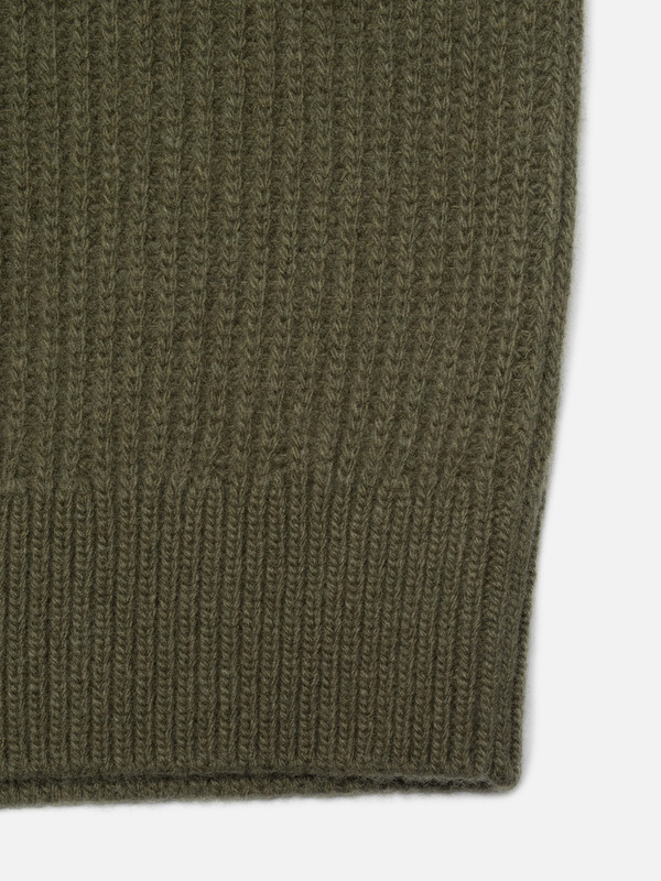 August Rib Wool Sweater Olive - 5