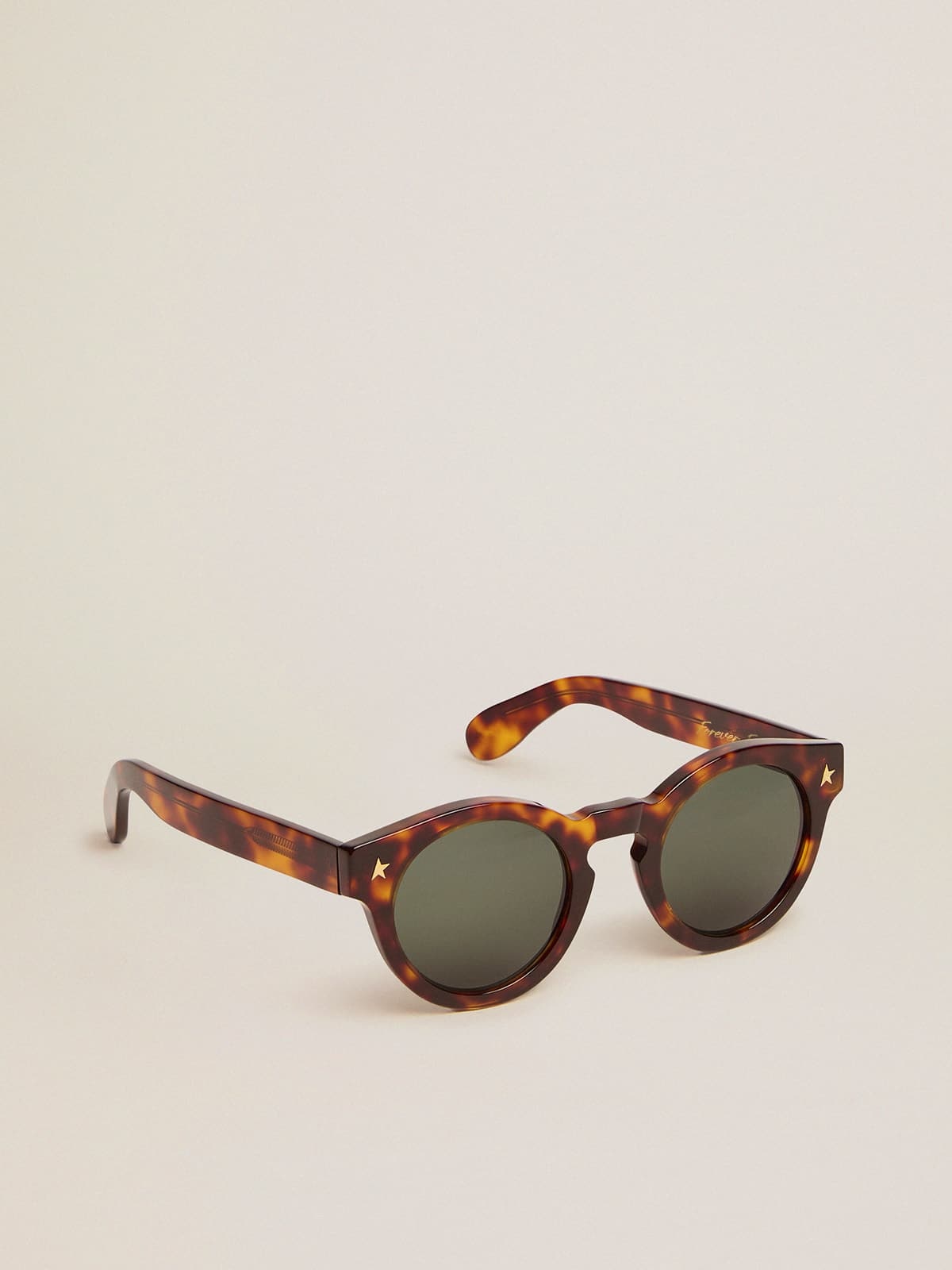 Sunglasses Panthos model with havana frame and gold details - 1